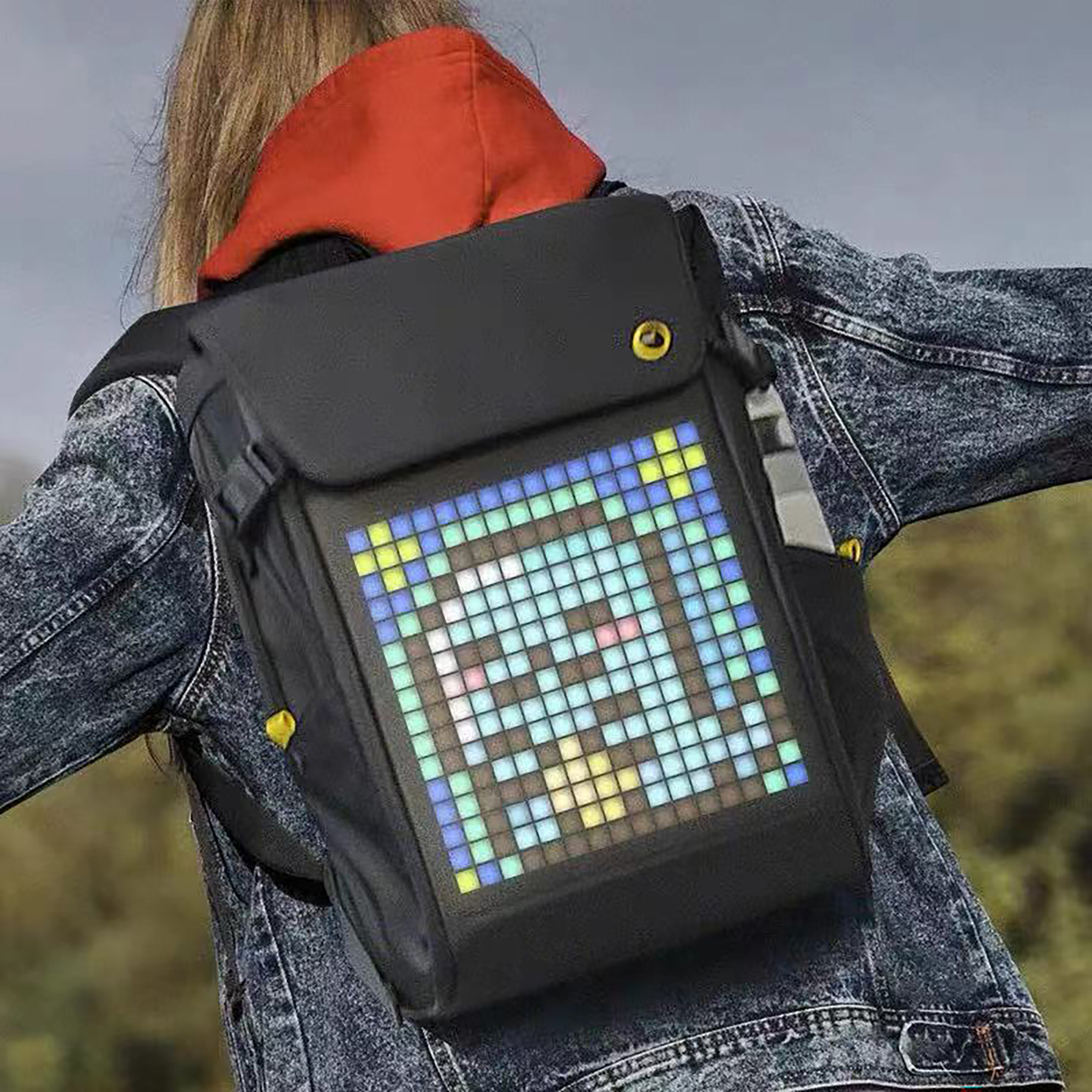 LED Full-Color Screen Travel Laptop Backpack For Adult and College 9