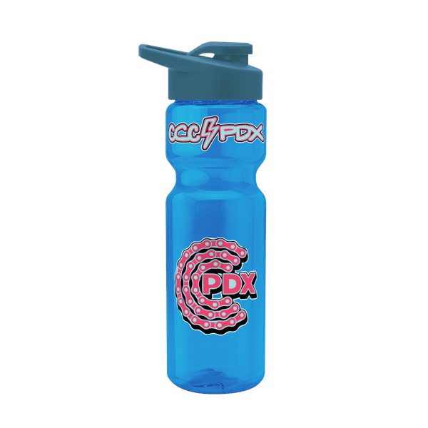 Blazer 28oz Transparent Bike Bottle w/Drink-thru Lid 295