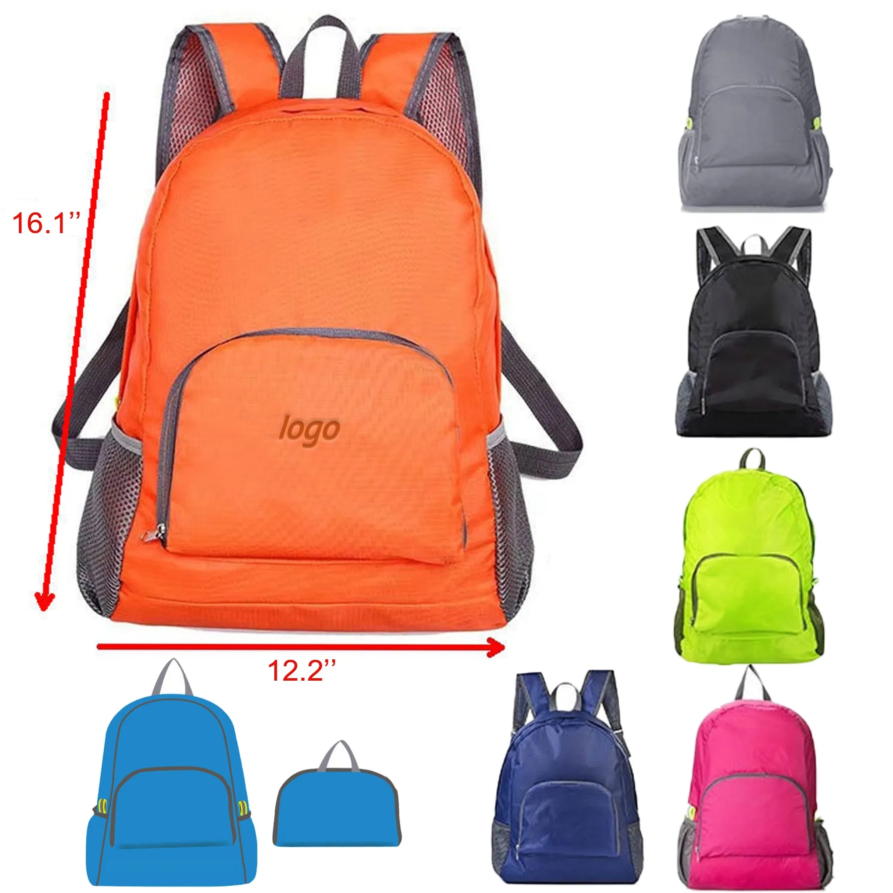Oxford cloth folding backpack 2
