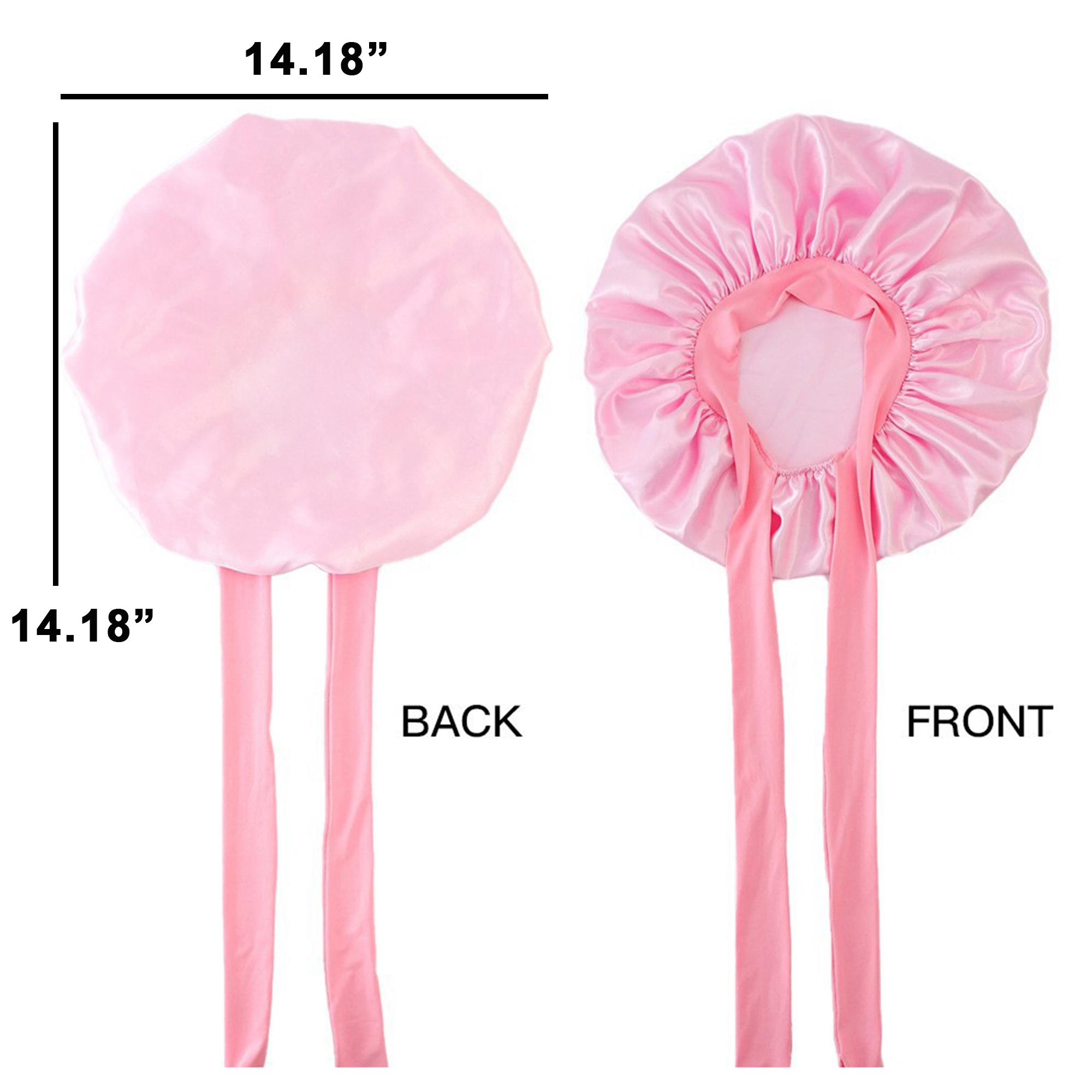 Ribbon Tie Design Sleep Cap Hair Care Bonnet 2