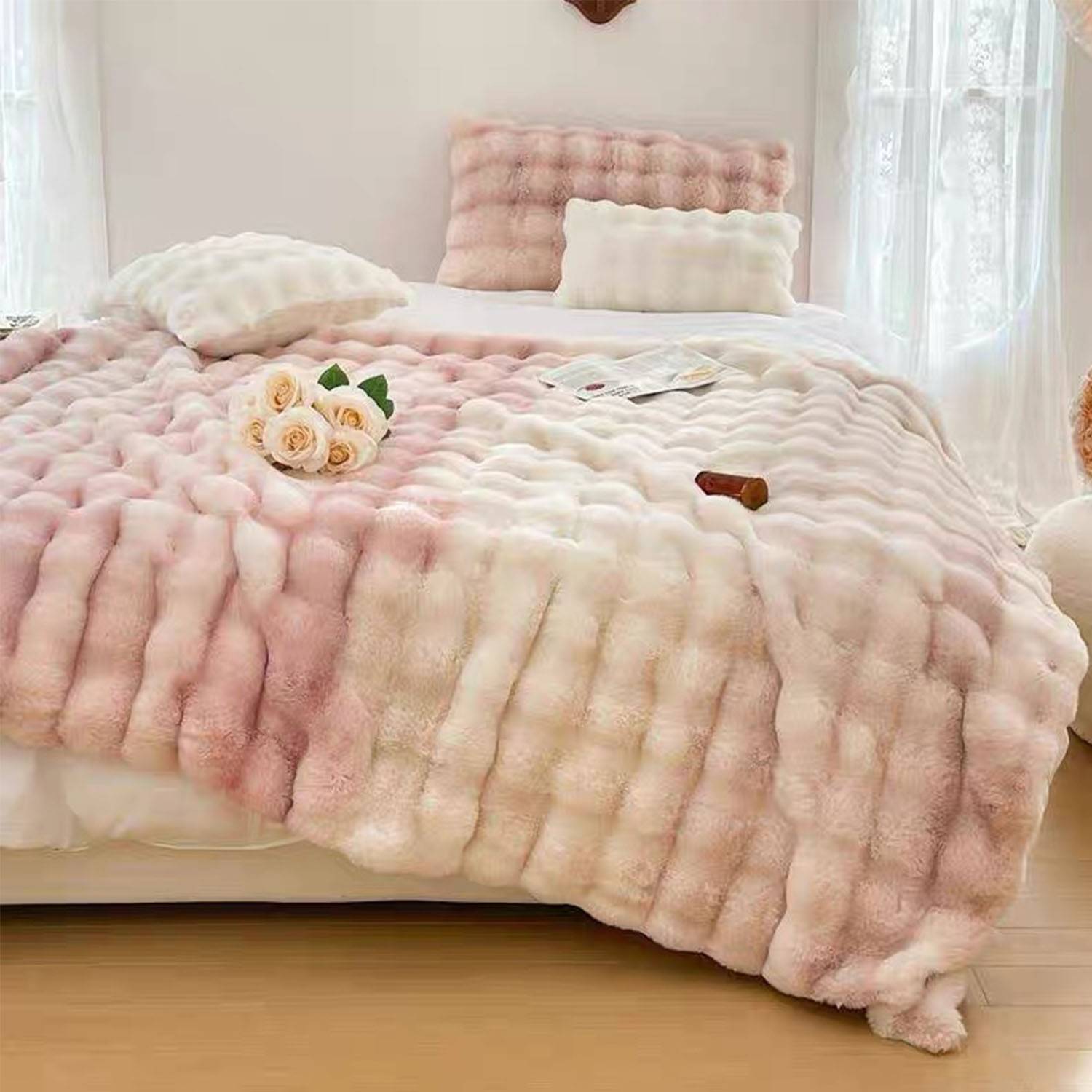 Winter rabit velvet blanket 4