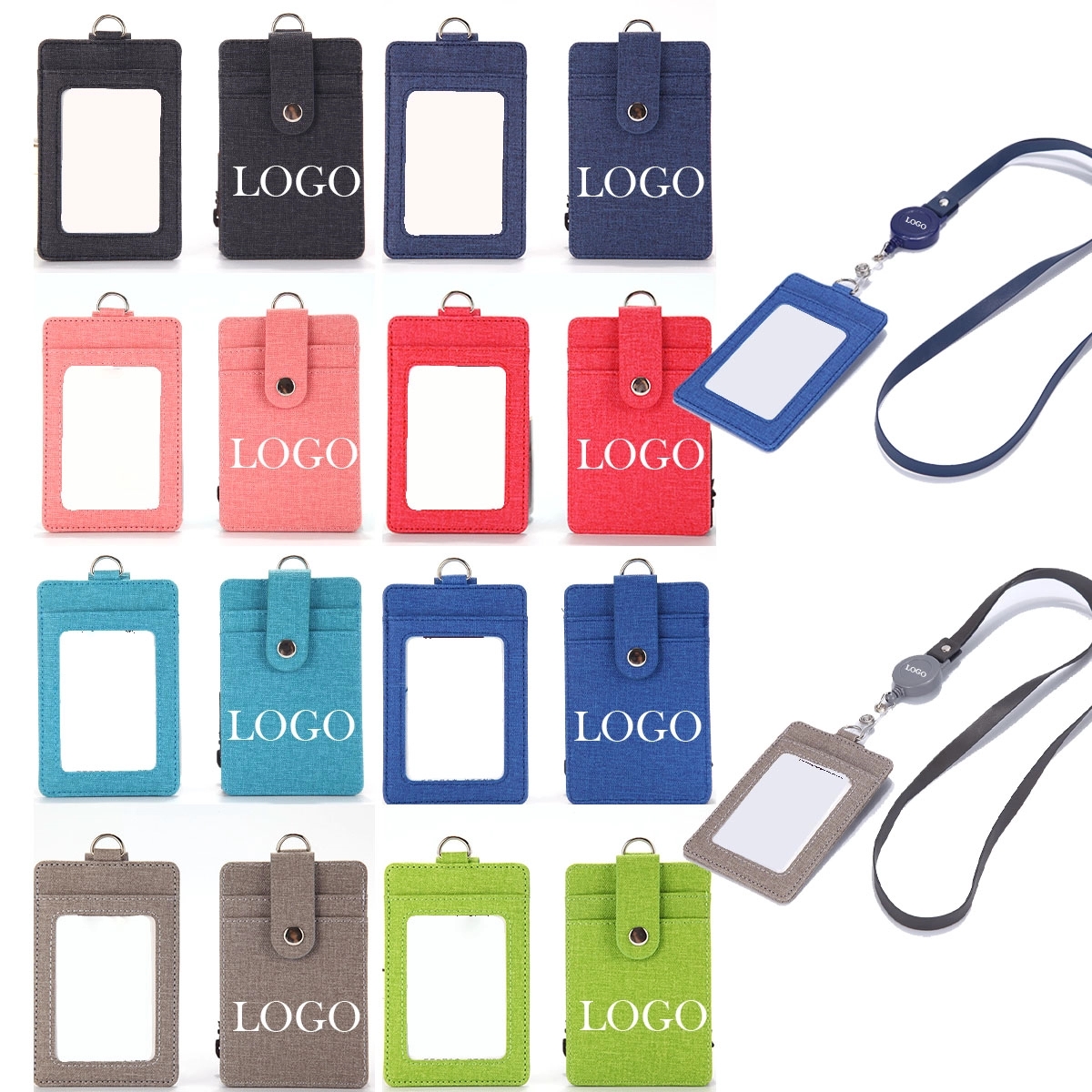 Double Sided Card Badge Holders With Lanyard 2