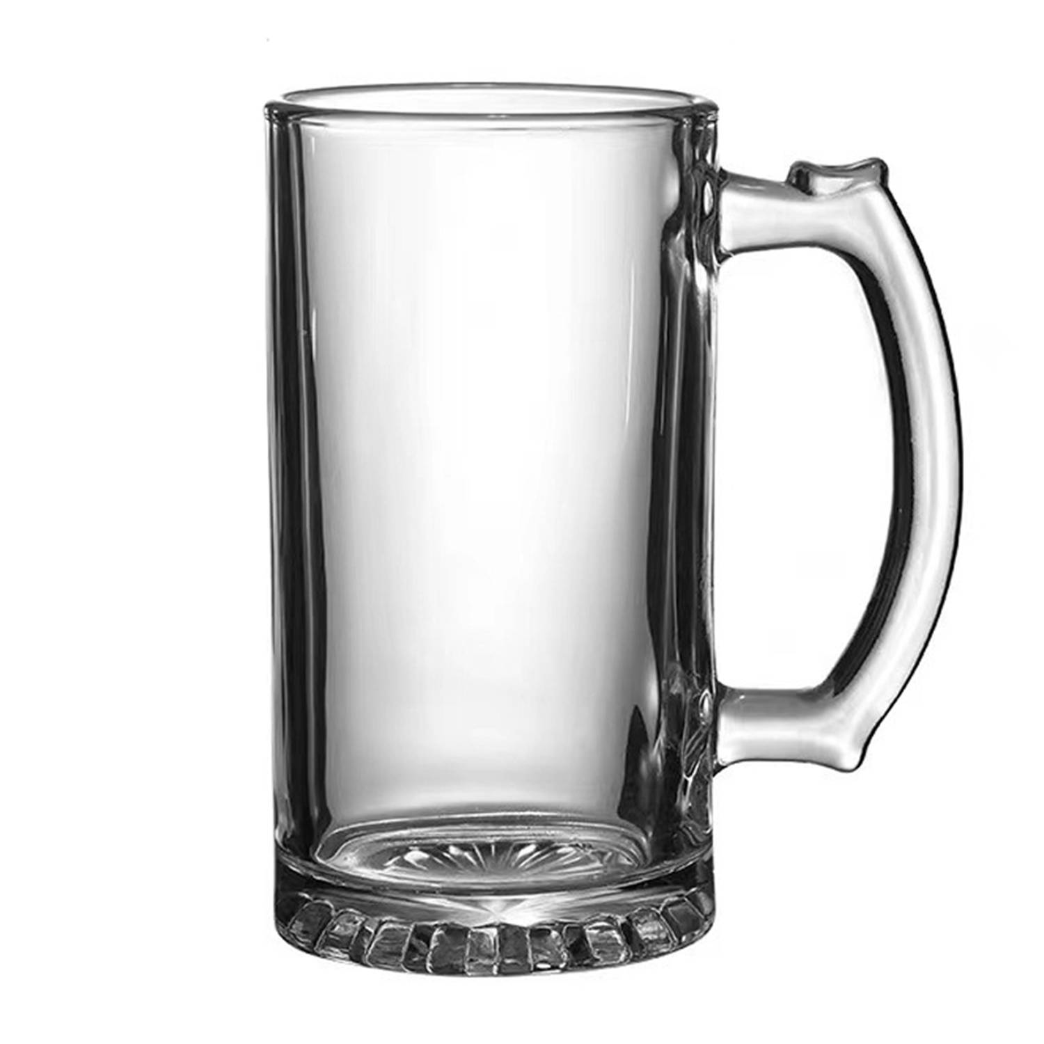 16oz Glass Beer Mugs w/ Handle 3