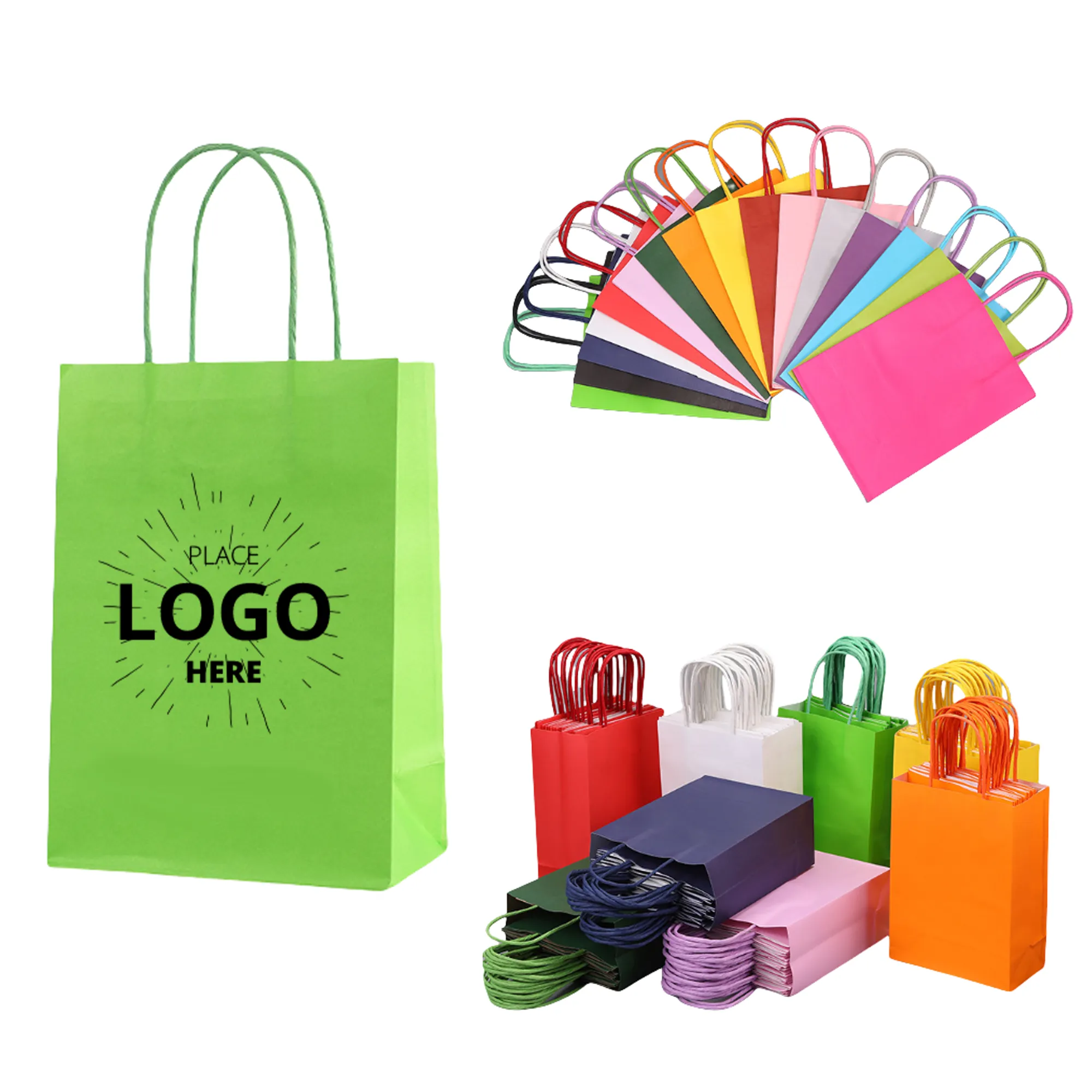 Coloured Kraft Paper Tote Bag 1