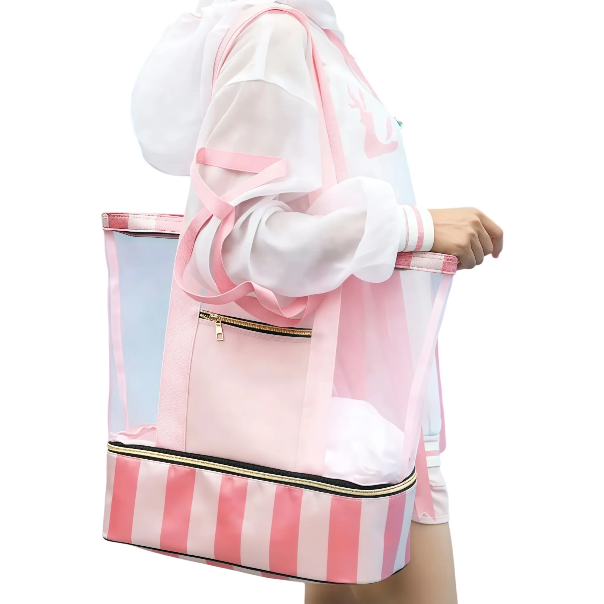 Double Compartment Beach Tote Bag 3