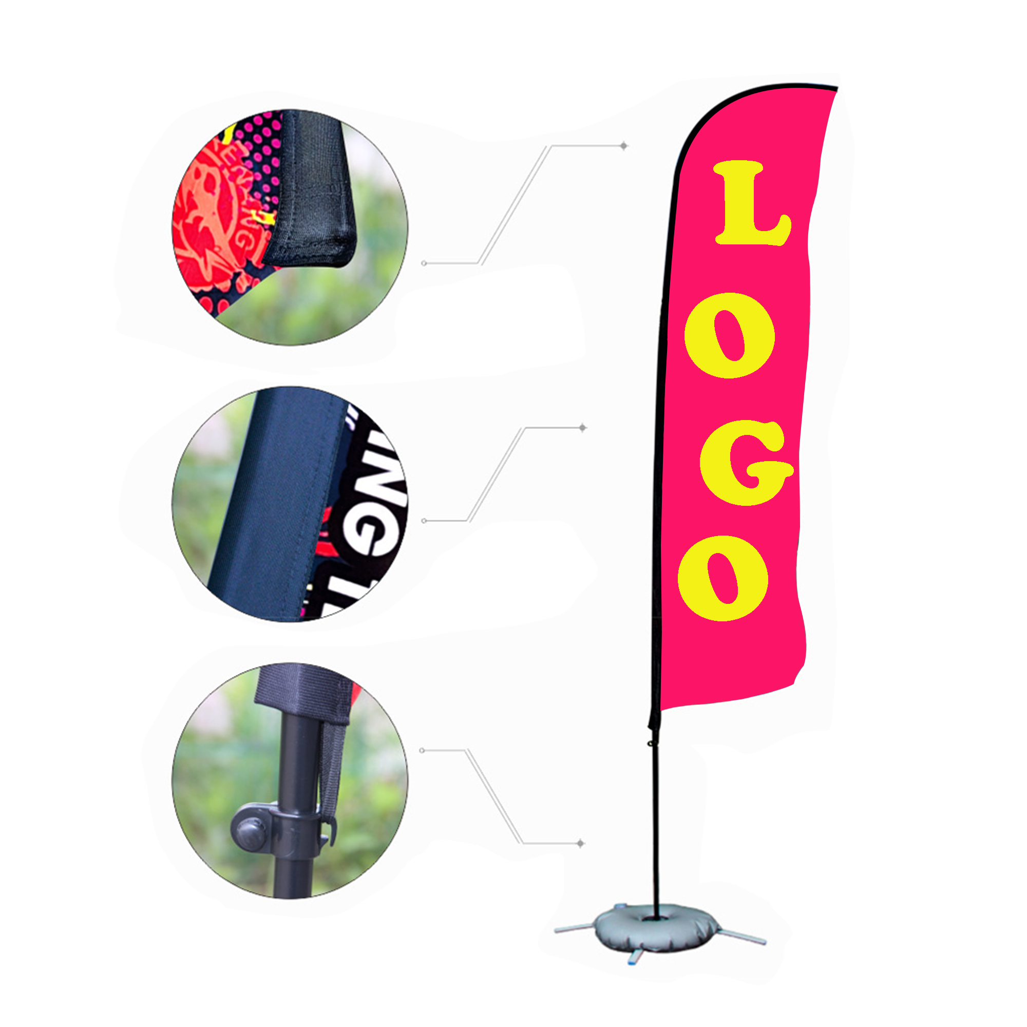 MOQ 5 Customized Feather Flags 3