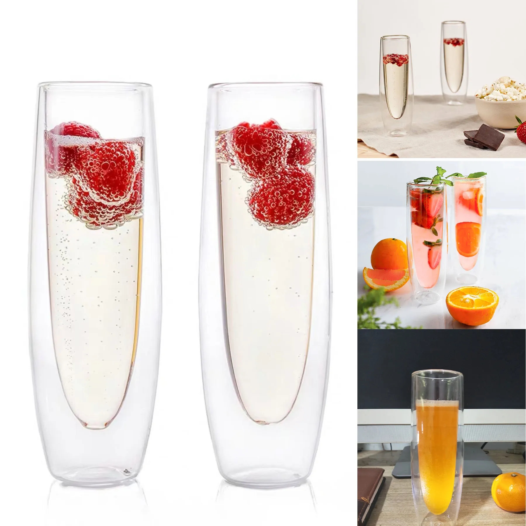Stemless Double Wall Champagne Glass 7