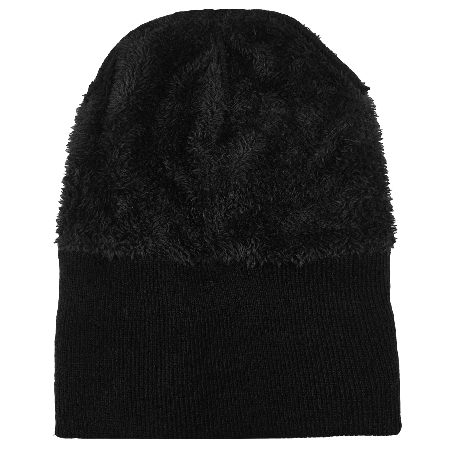 Rolled Sherpa Lined Knit Beanie Cap 4