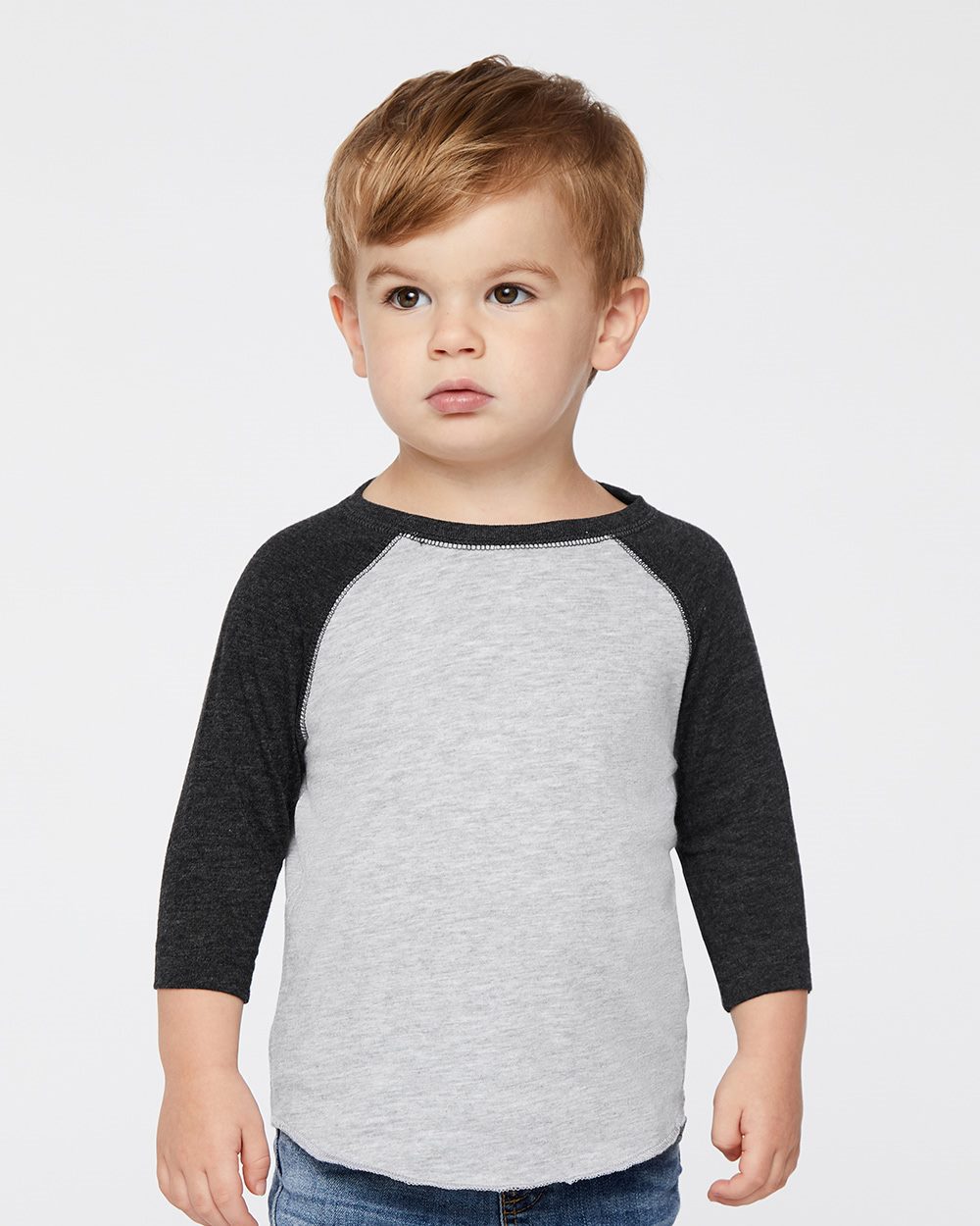 Toddler Baseball Fine Jersey Three-Quarter Sleeve Tee - 3330 52