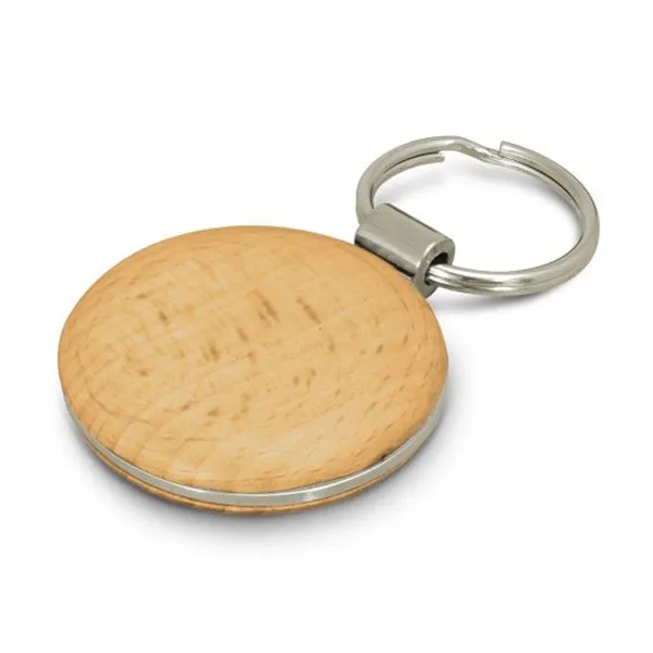 Eco Round Wooden Keyring 2