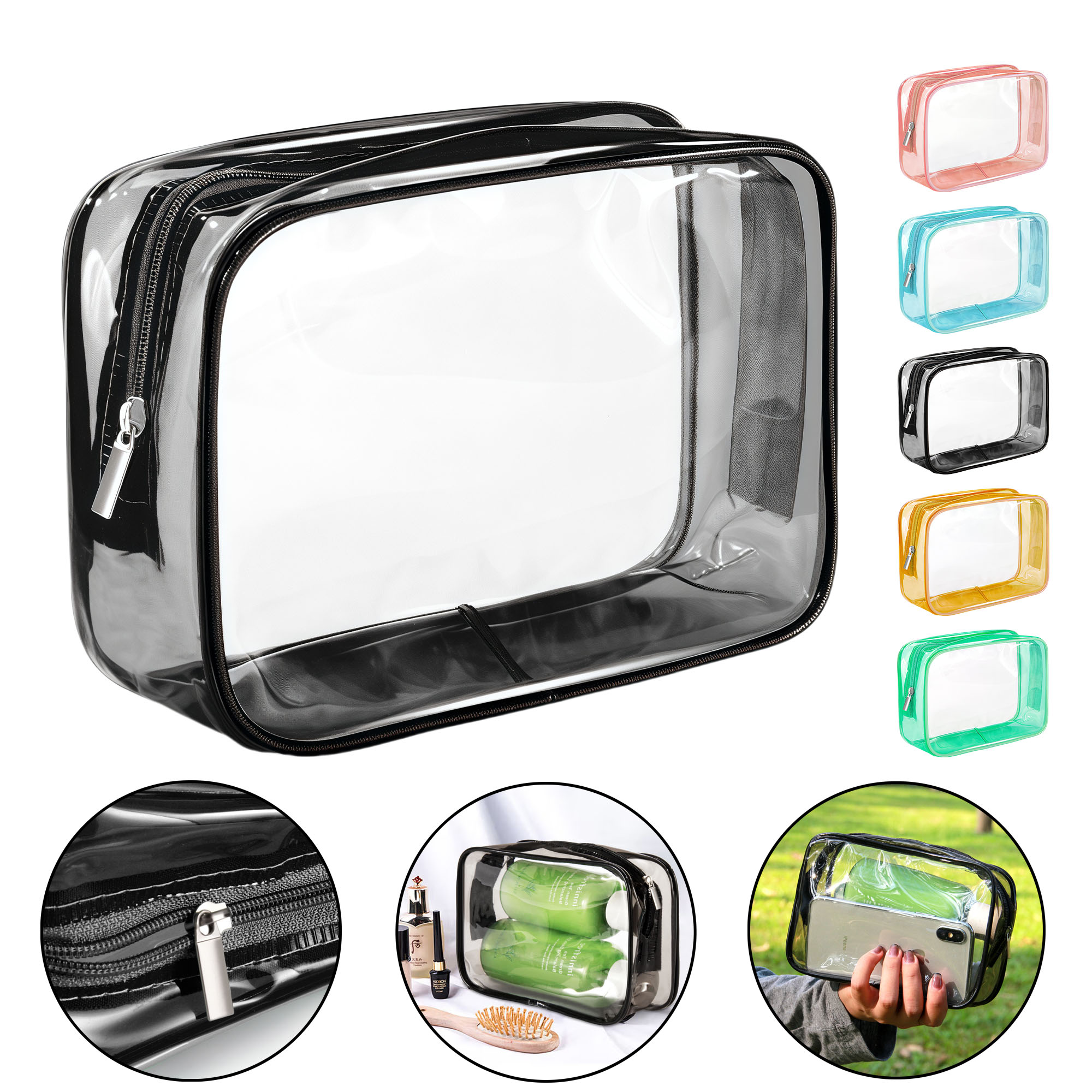 Clear TSA Approved Travel Toiletry Bag for Carry-On 9