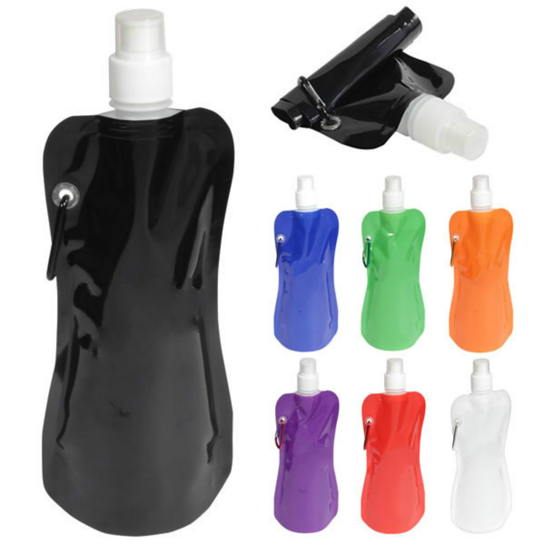 16 OZ Flex Water Bottle With Carabiner 2