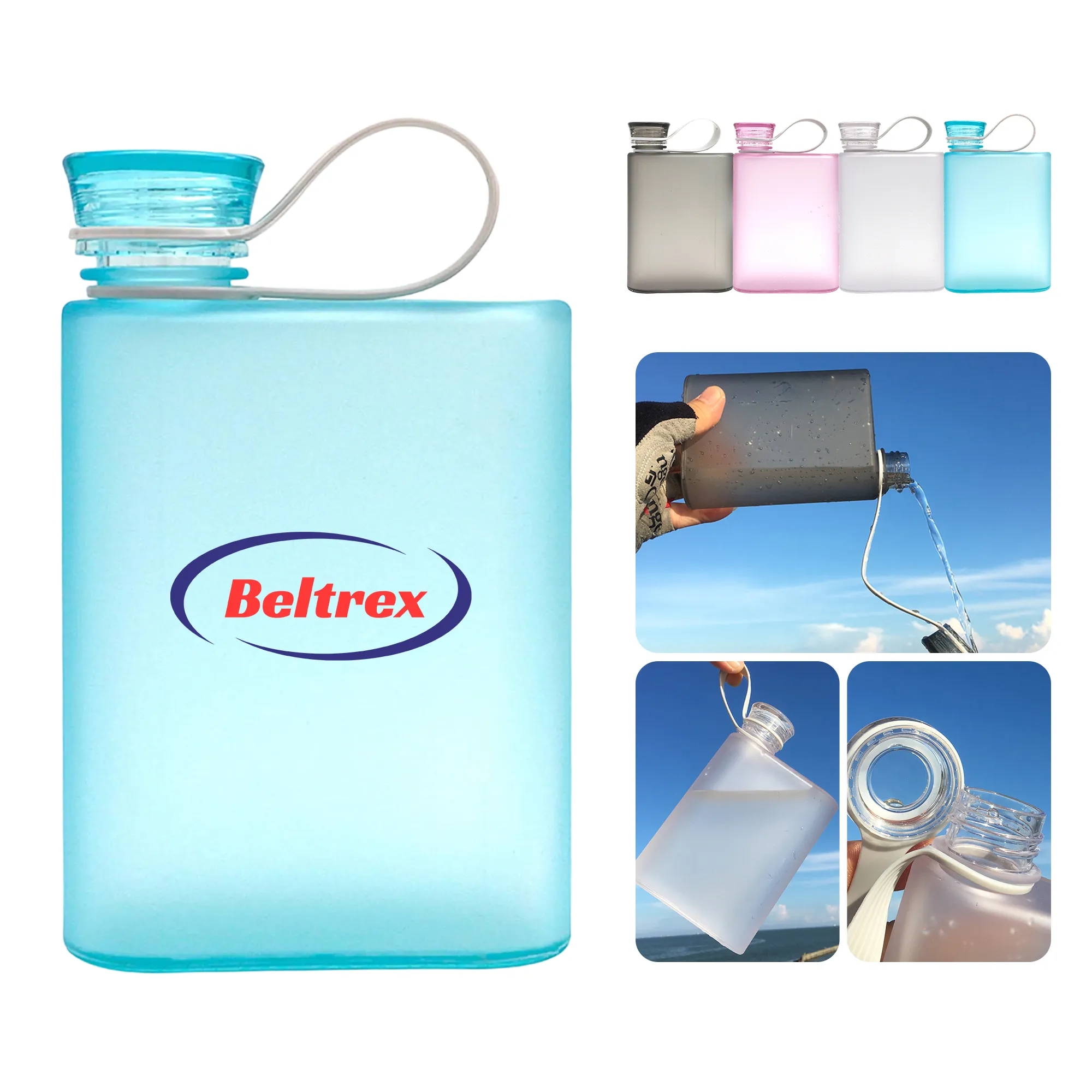 13 oz Square ABS Water Cup with Strap 6