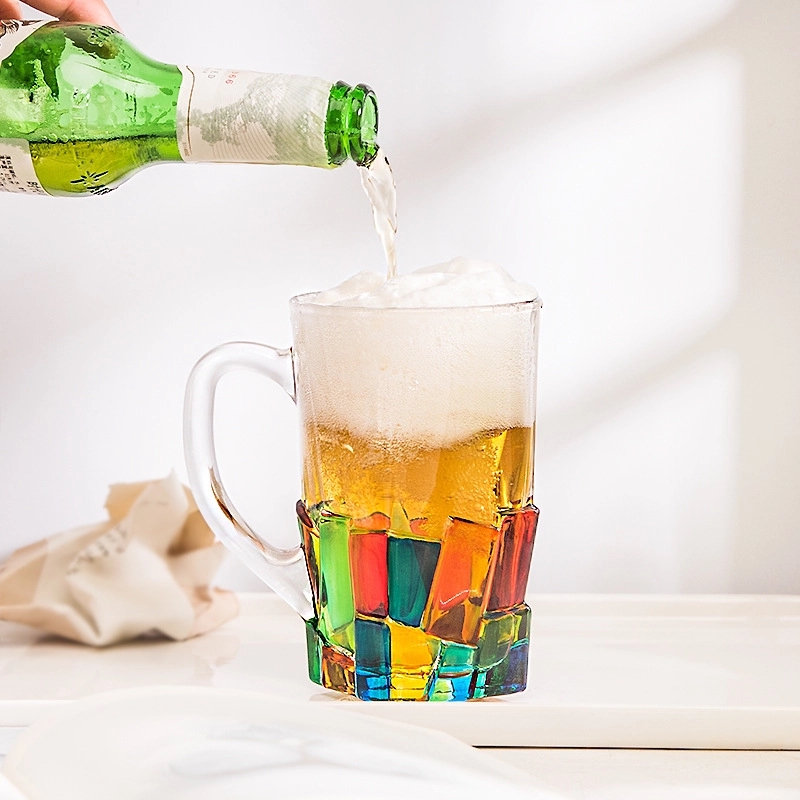 Custom 18.5 oz Beer Glass Mugs With Handle 4