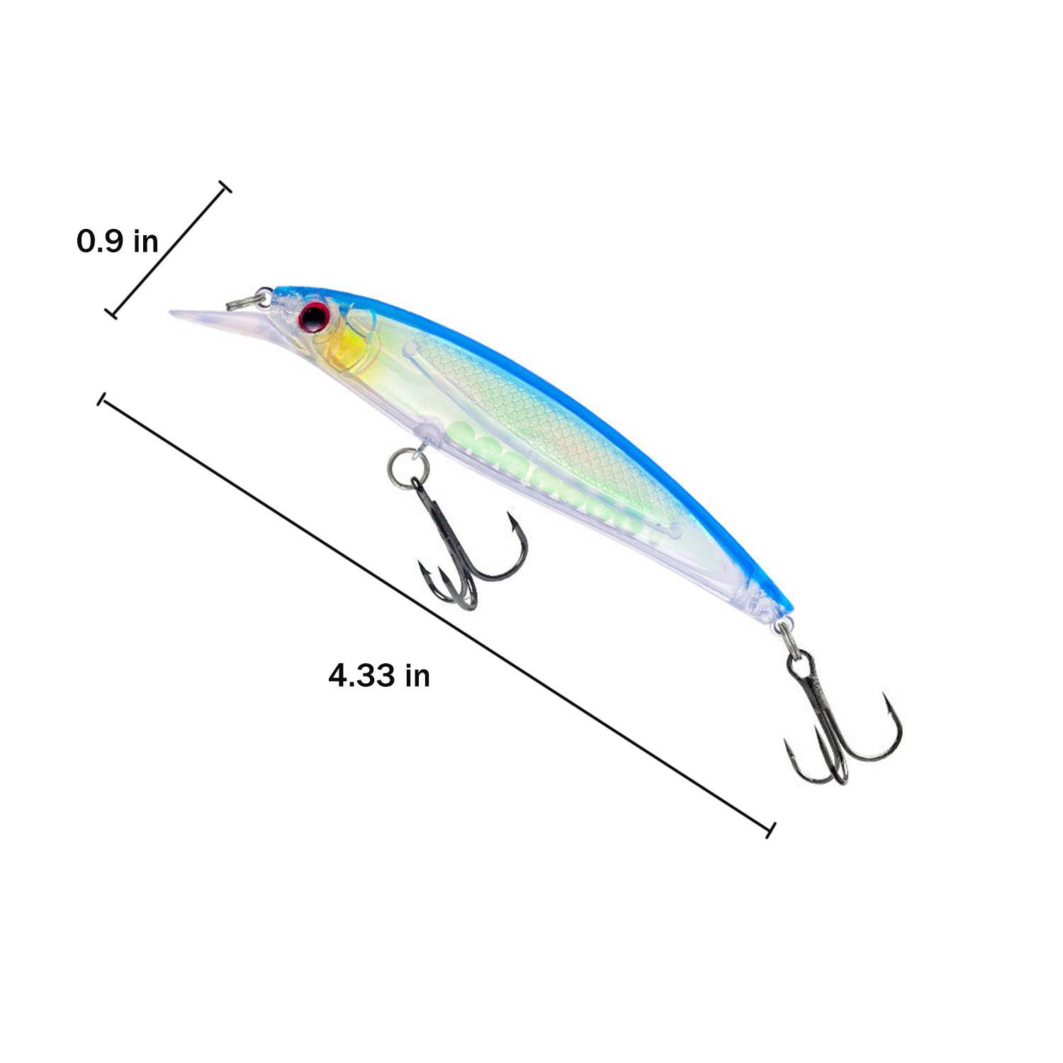 Weighted ABS Fishing Lure with Sharp Hooks & Flash Foil 13