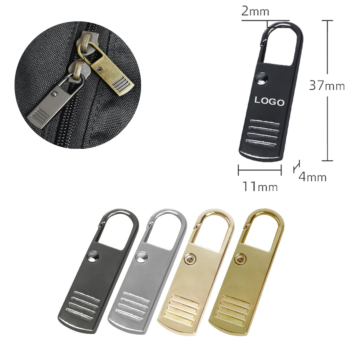 Detachable Zipper Pull Tag 1