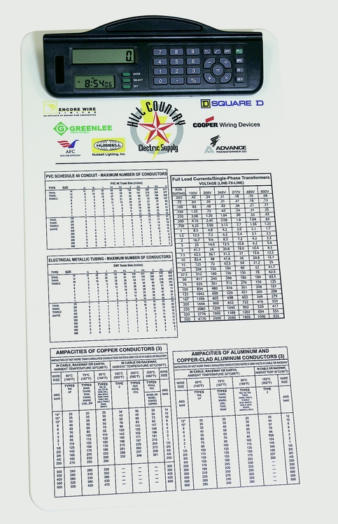 Legal Size Clipboard w/ Dual Power Calculator/ Clock Clip 3