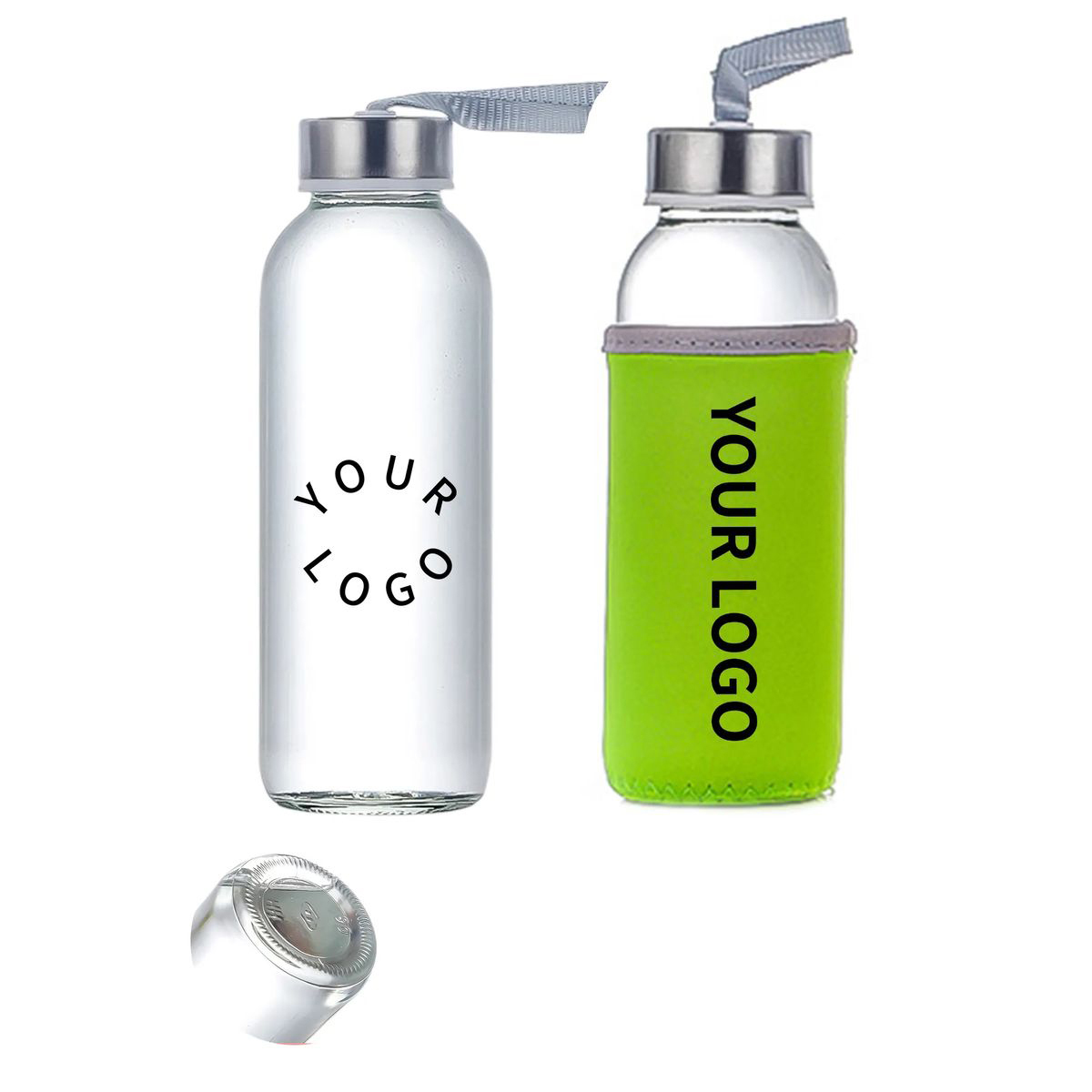 Glass Water Container with Portable Lanyard 1