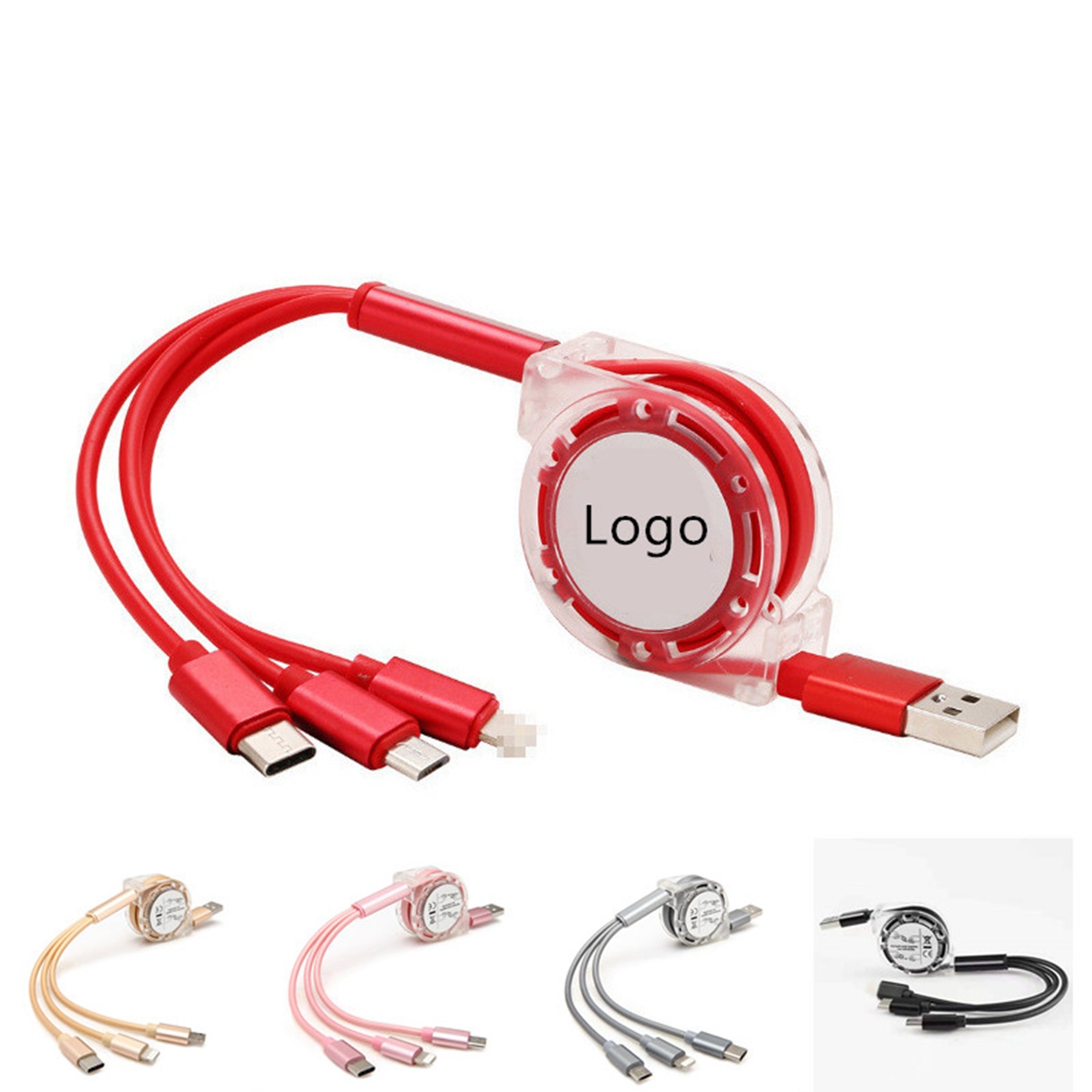 Retractable 3 in 1 Multiple Charging Cord Adapter
