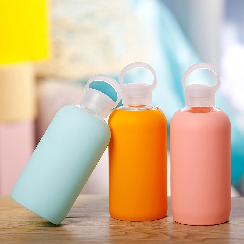 17 oz. Glass milk bottle with silicone sleeve 3