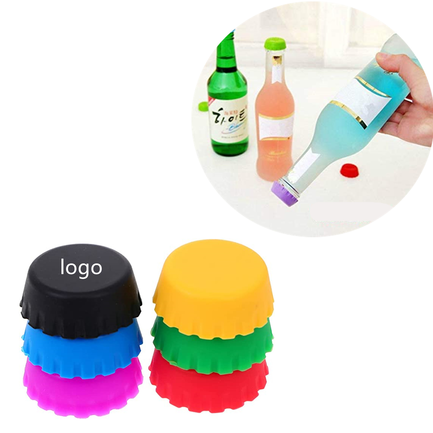 Reusable Silicone Rubber Bottle Caps 1