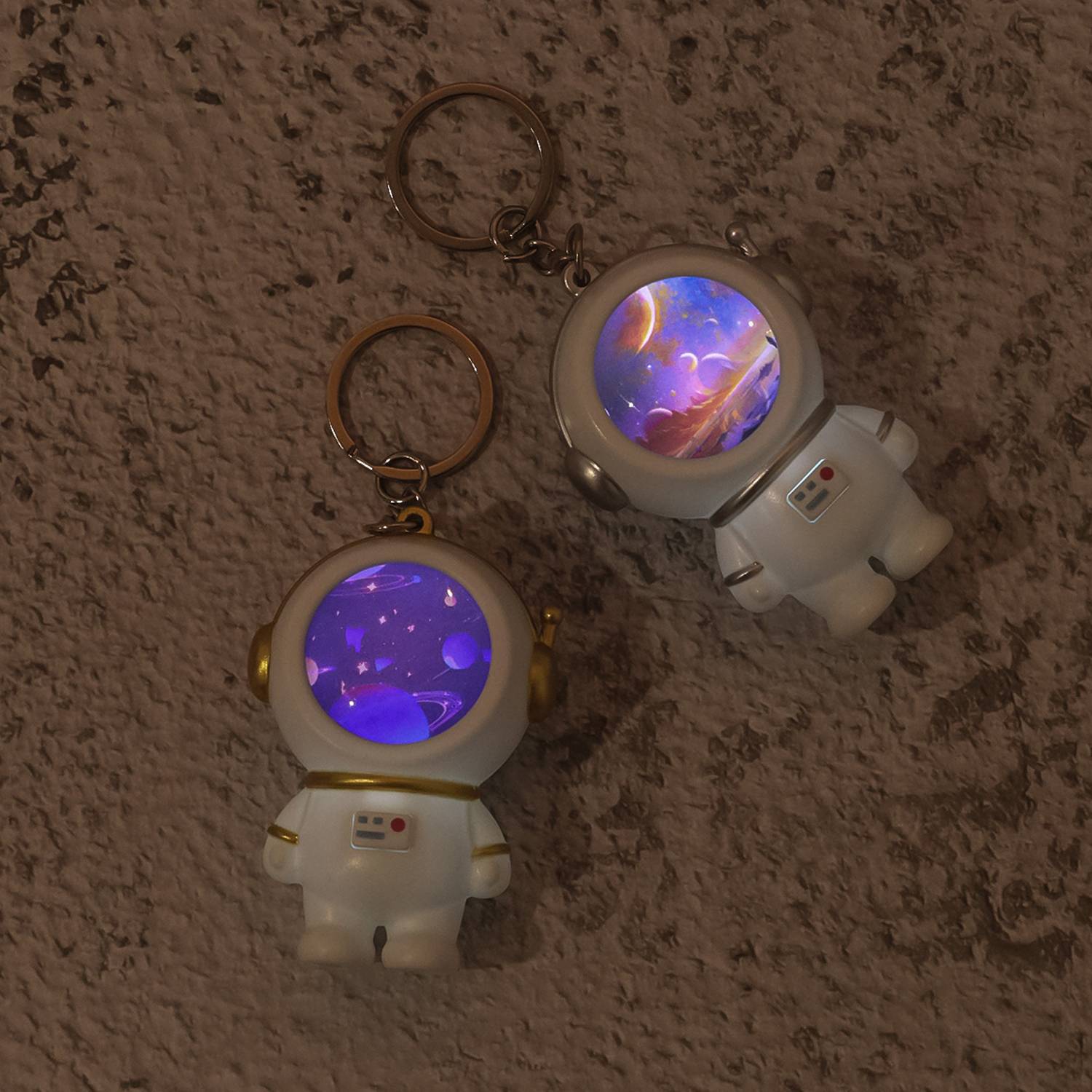 Astronaut LED Night Light Keychain Pendant 5