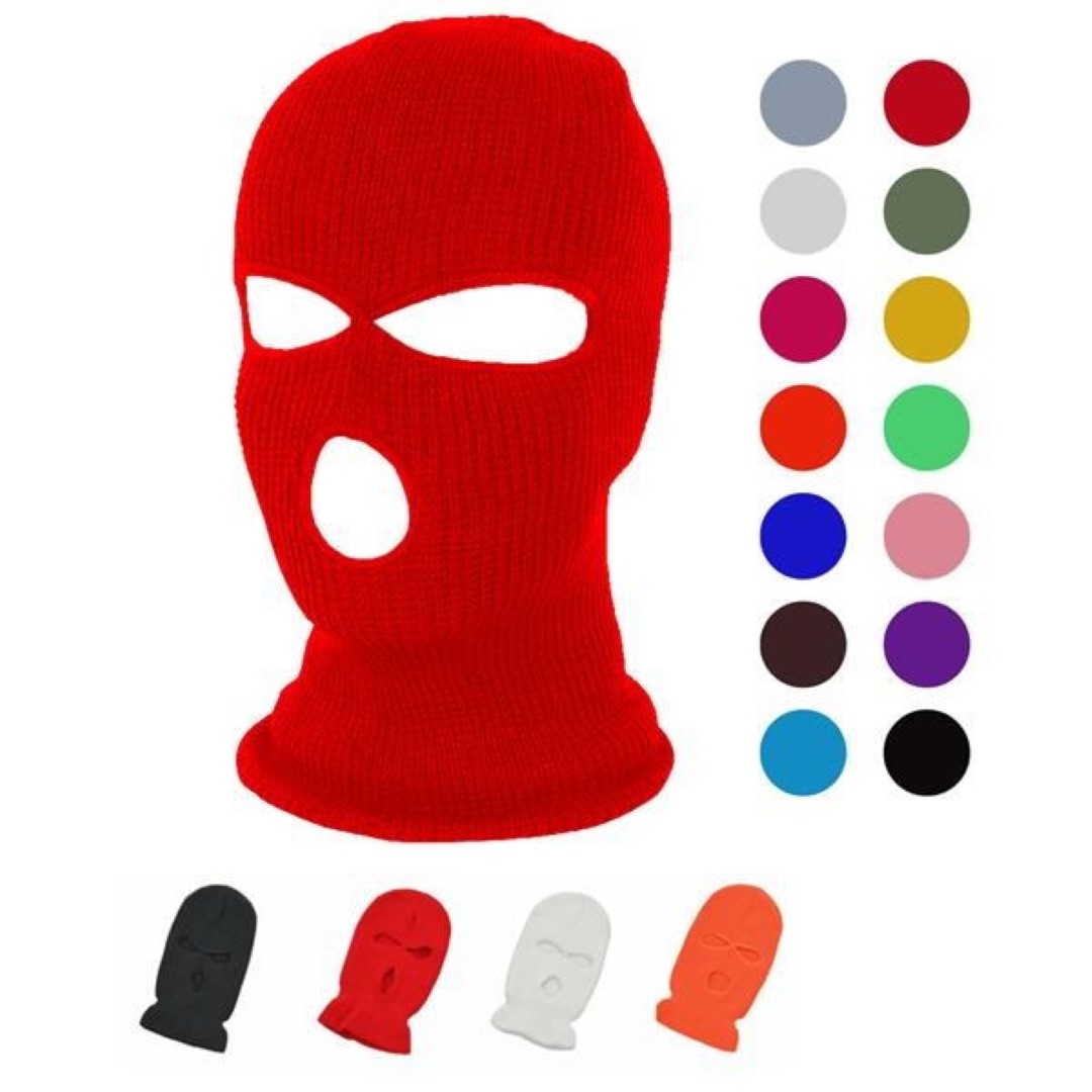 Warm Knit 3 Hole Full Face Ski Mask 7