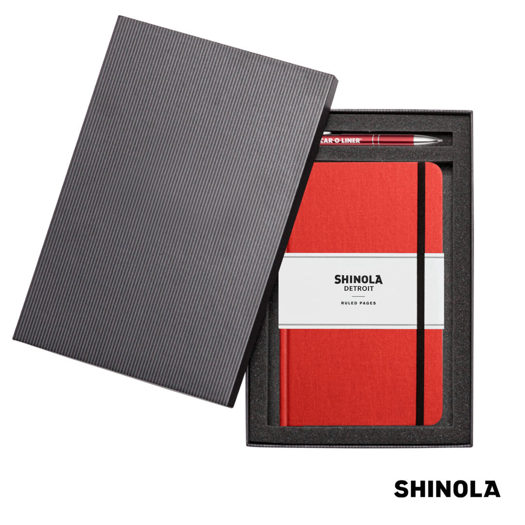 Shinola® HardCover Journal/Clicker Pen Gift Set - (M) 24
