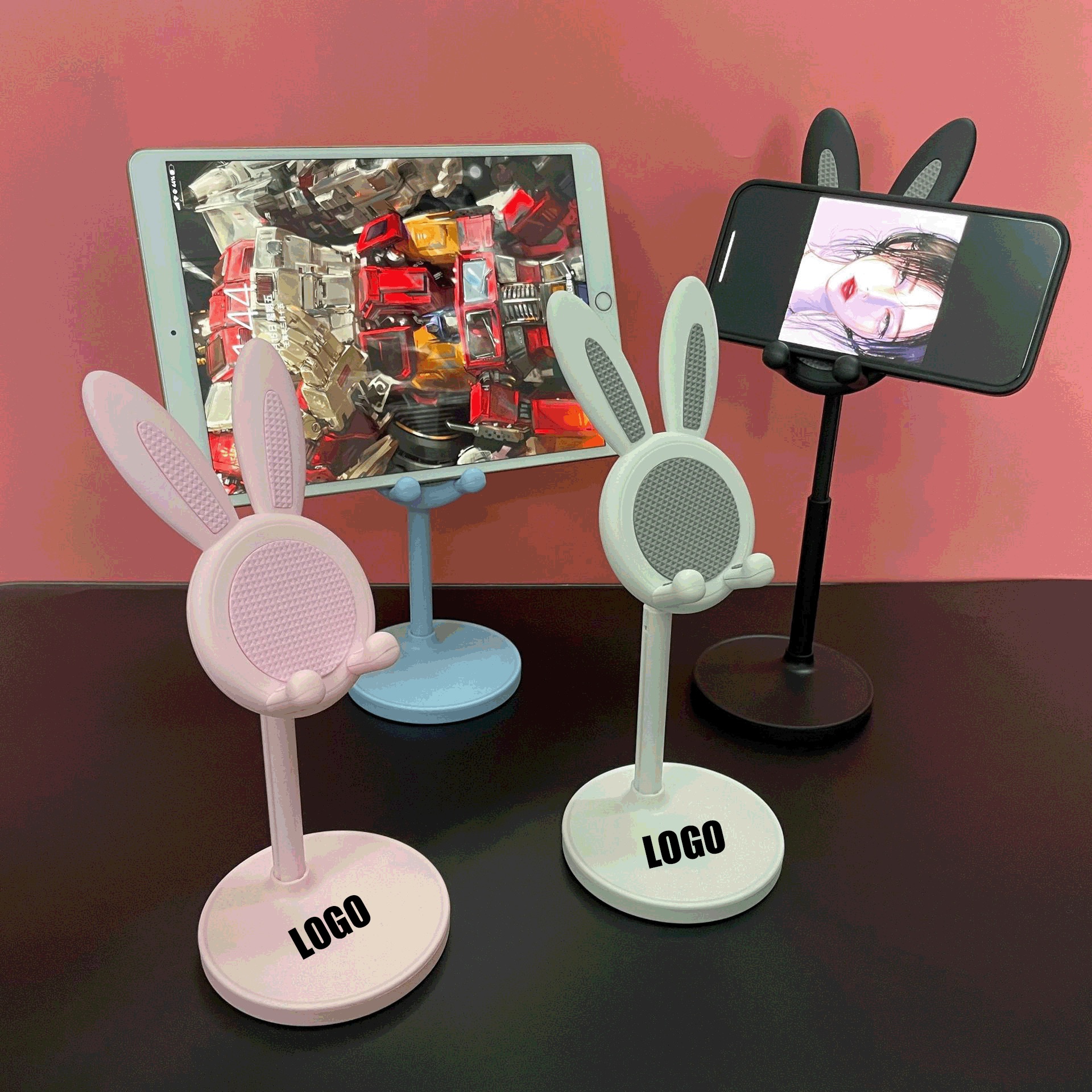 Adjustable Bunny Phone Stand 2