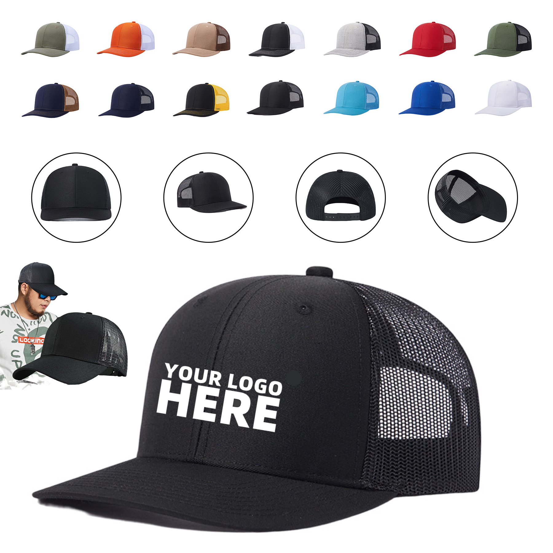 Trucker Adjustable Mesh Baseball Cap 1