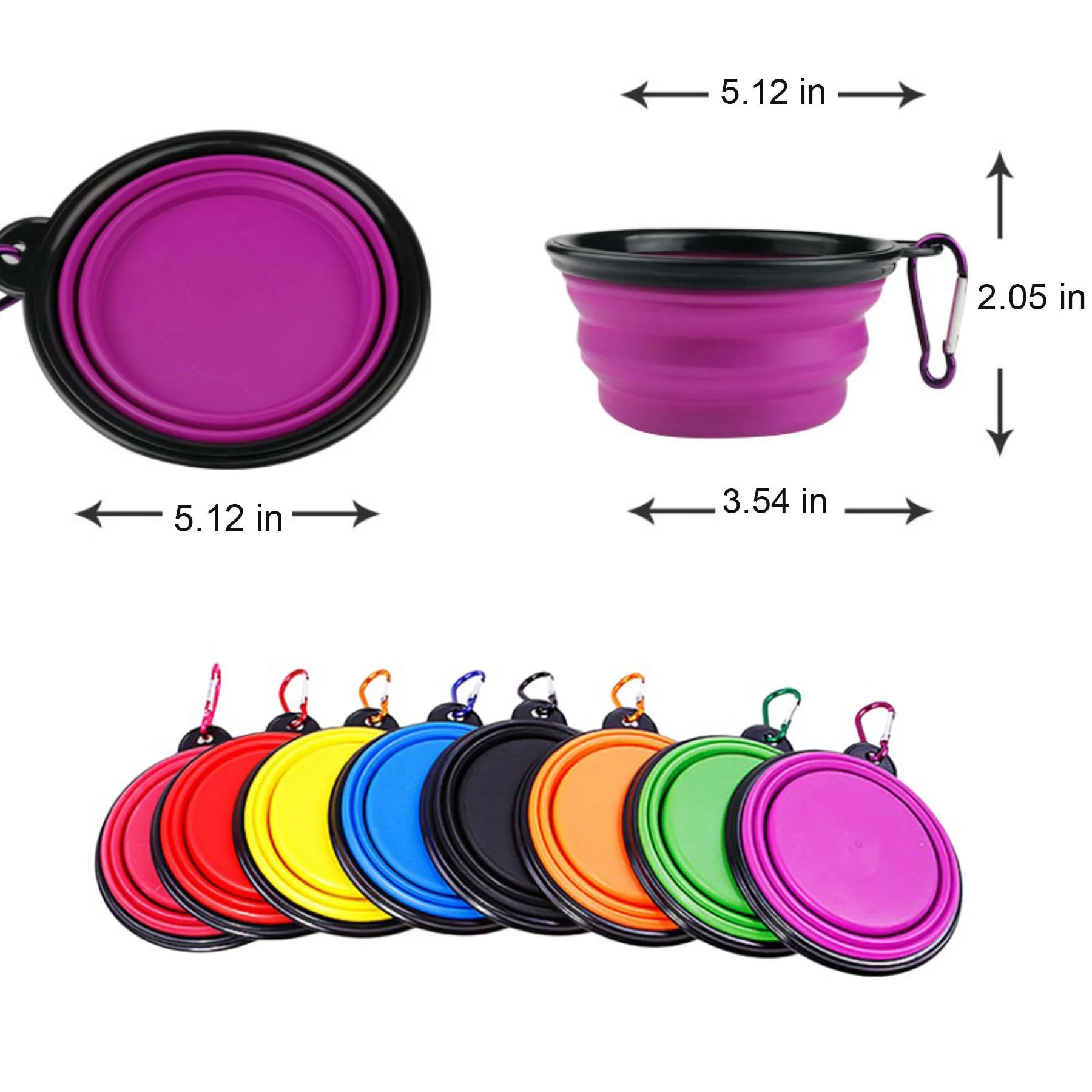 Collapsible Silicone Pet Bowl 6