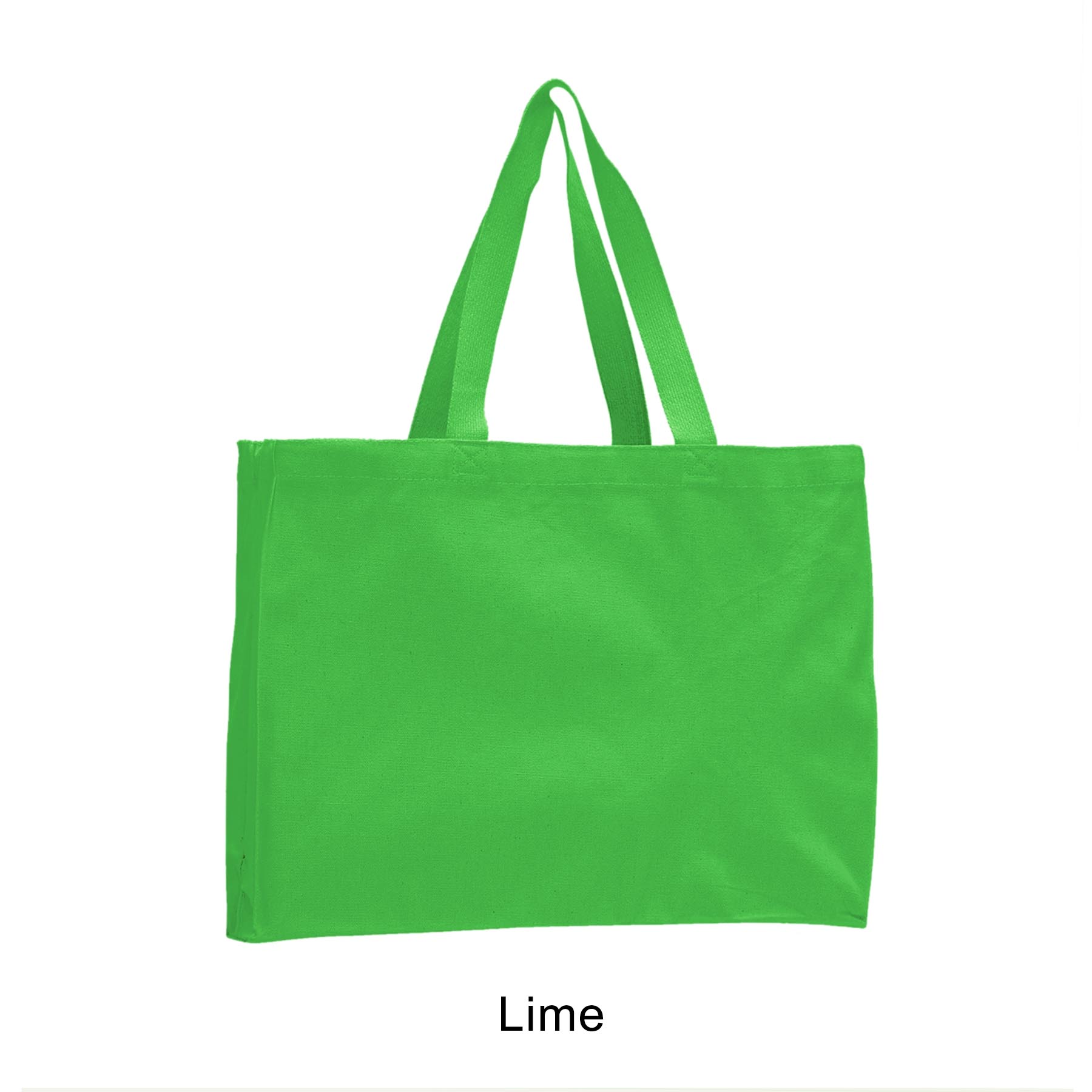 12 oz. Canvas Gusset Tote Bag /w web handles_R107BT 9