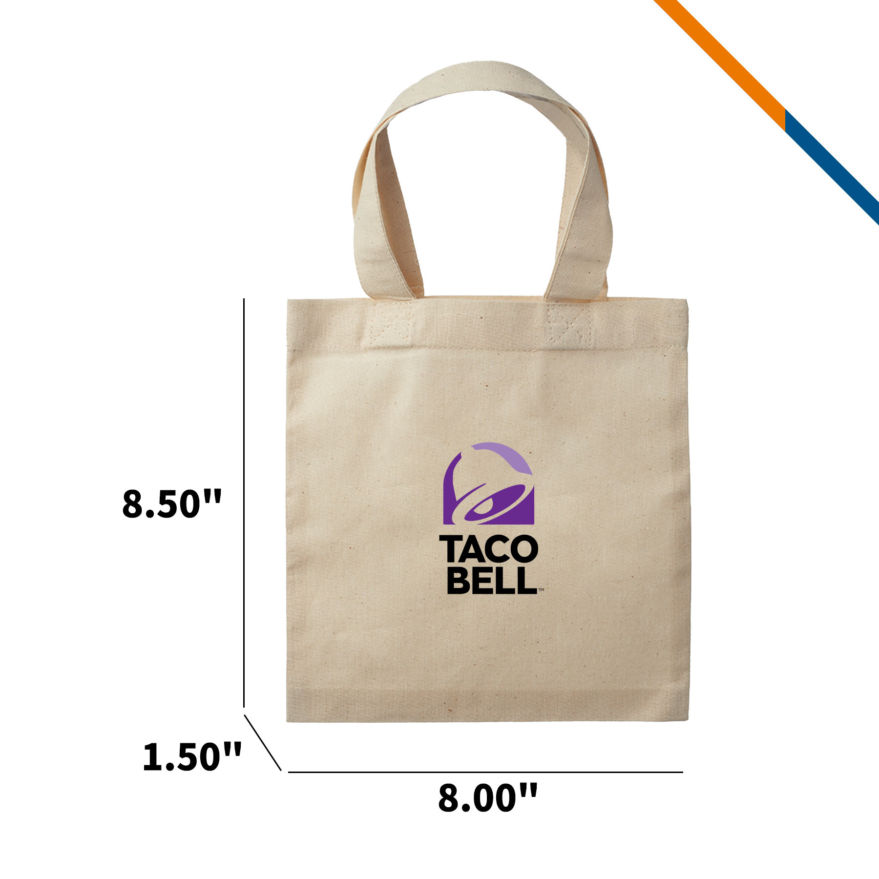 GiftSip Mini 4 OZ. Cotton Gift Bag, custom tote bag with logo imprint 2