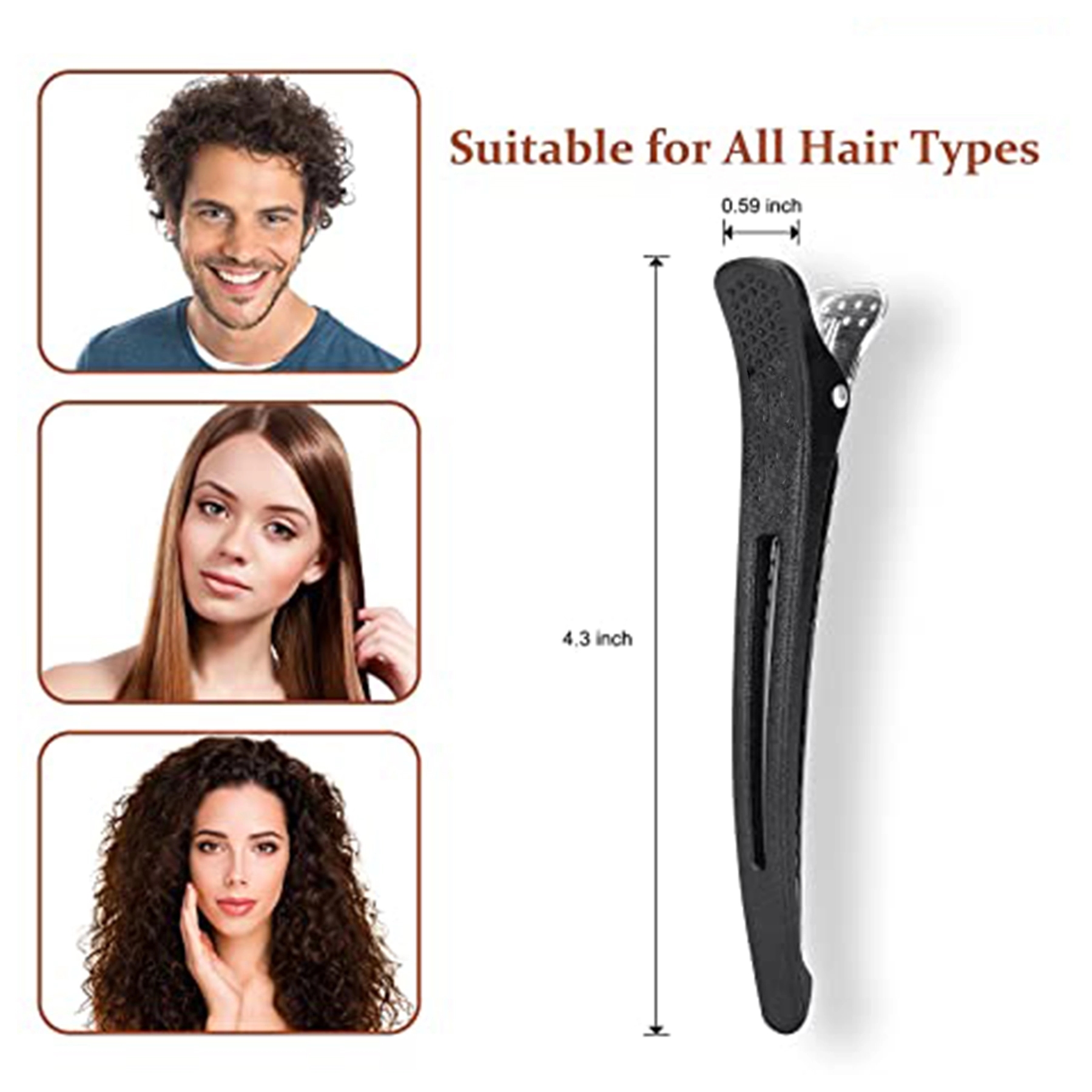 6 Pack No-Trace Hair Clips 3