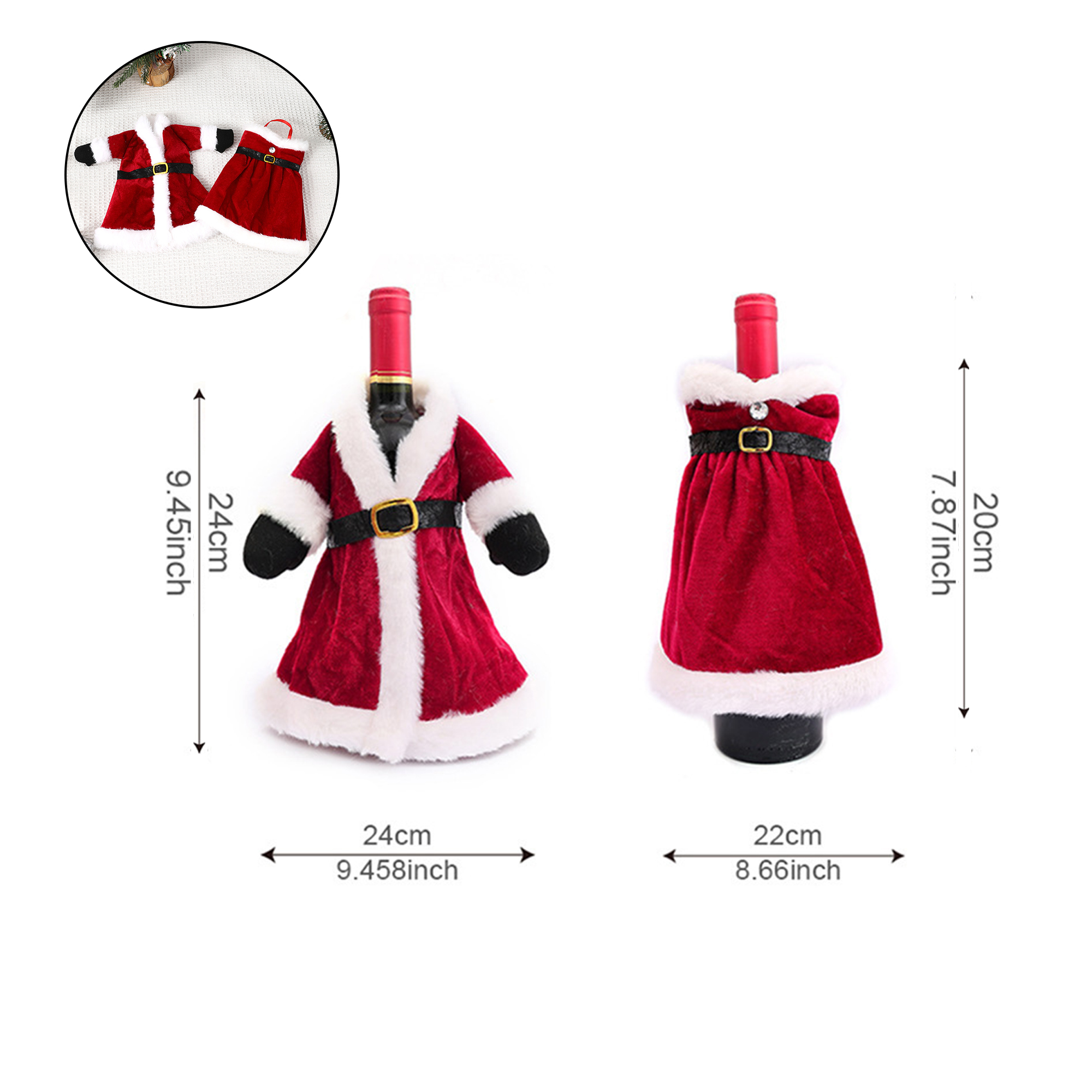 MOQ:10pcs Christmas Wine Bottle Dress 2