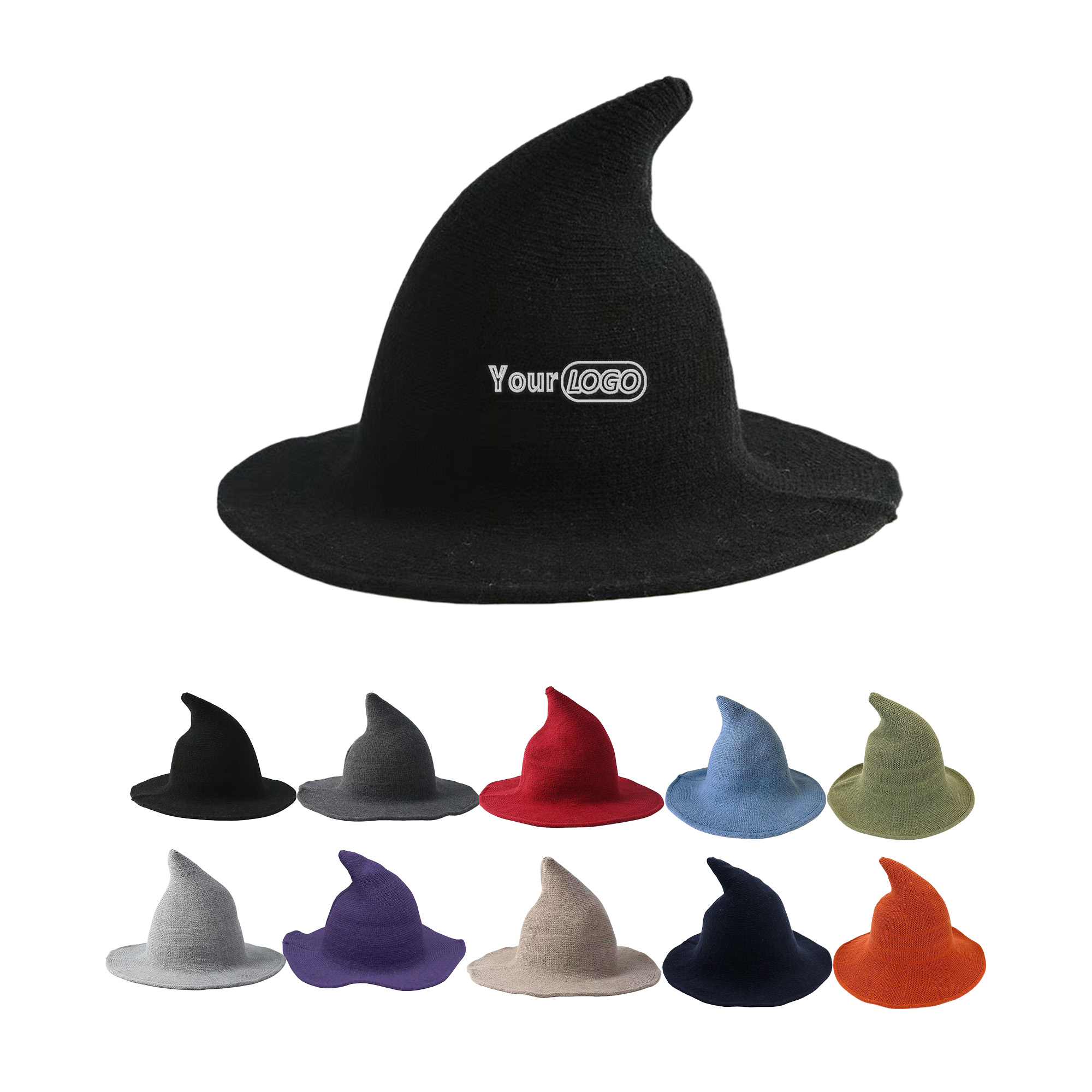 Custom Logo Halloween Witch Hat 3