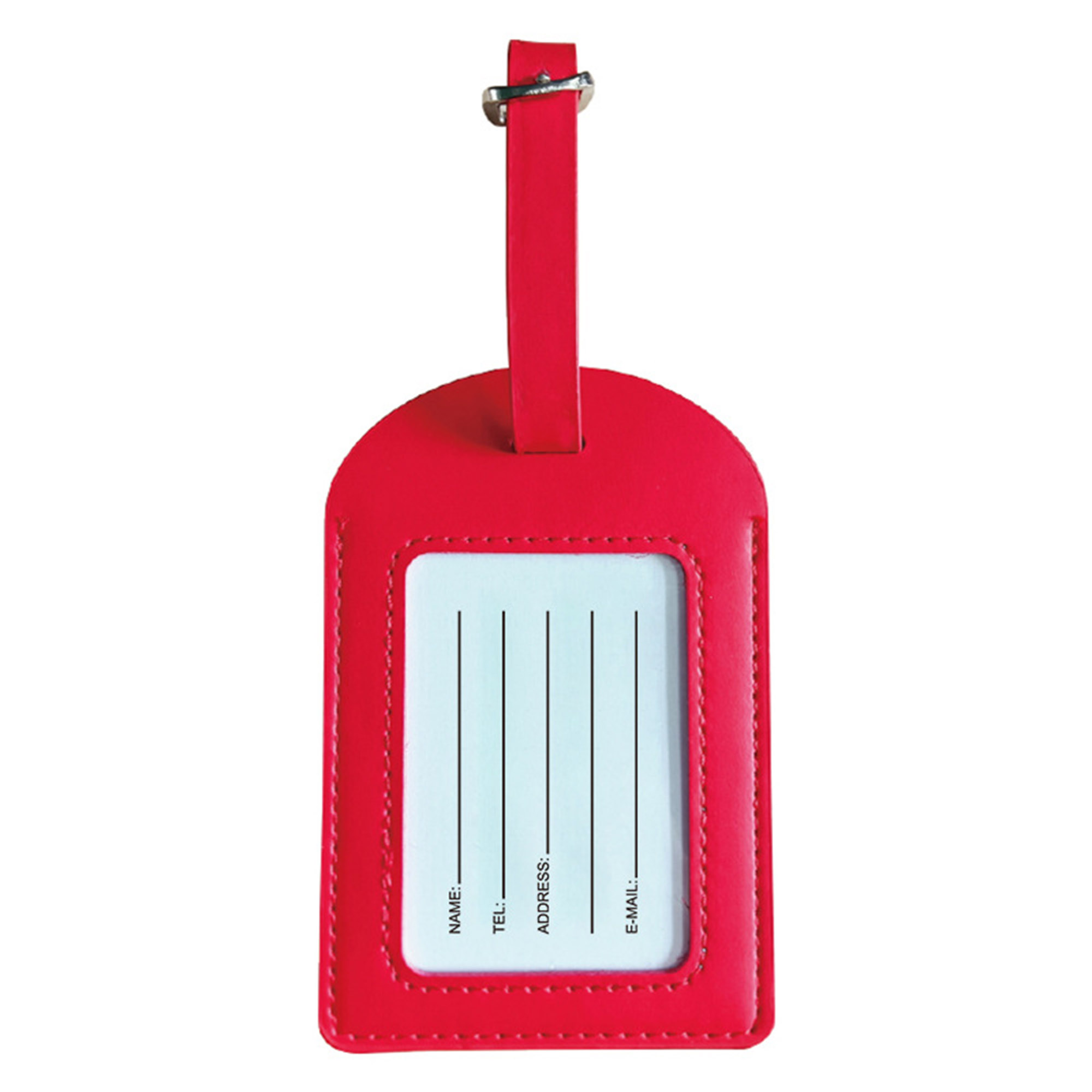 Debossed PU Leather Luggage Tag with Visable Window 2
