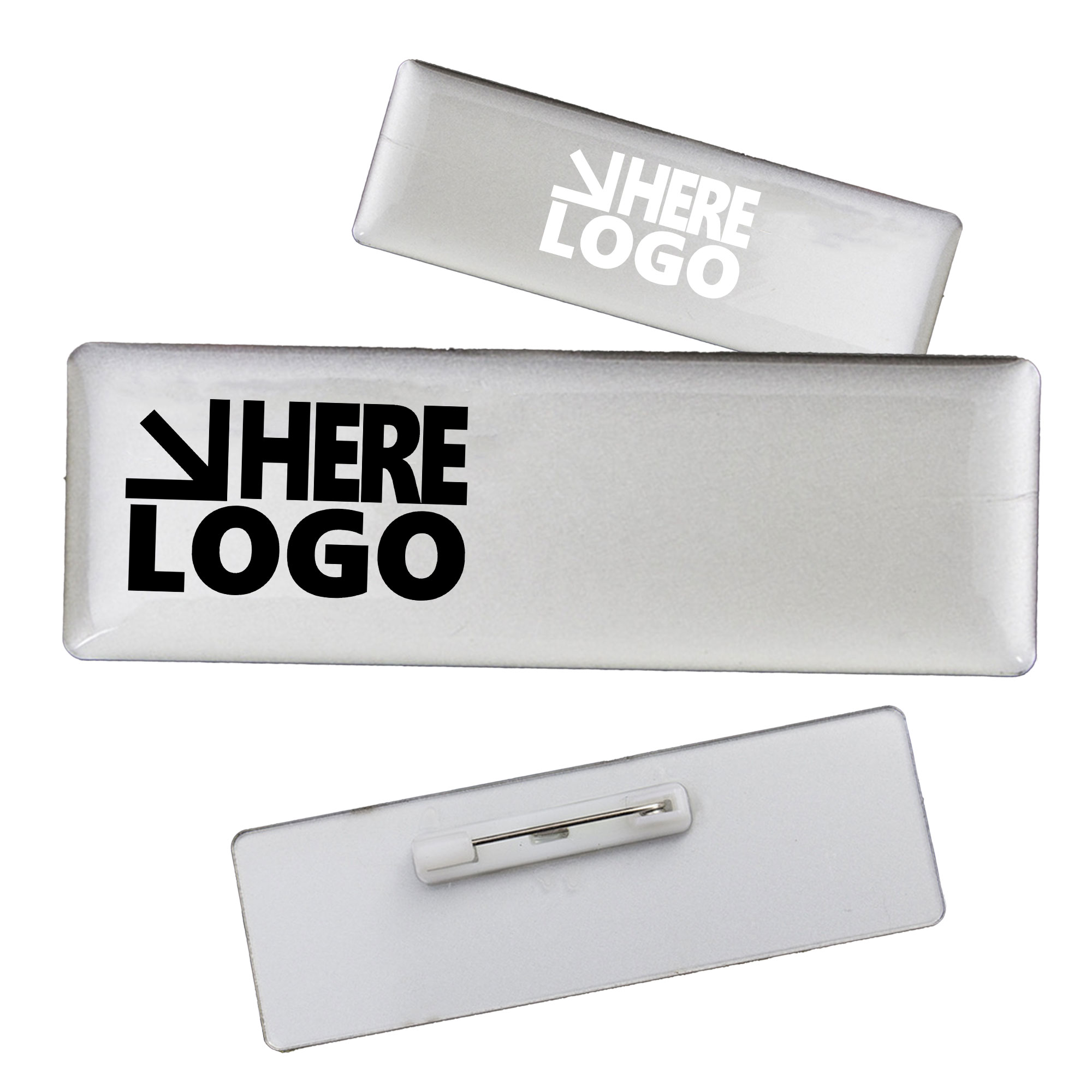 MOQ 100 Custom Name Badge & Tags 2.8"x 1" 2