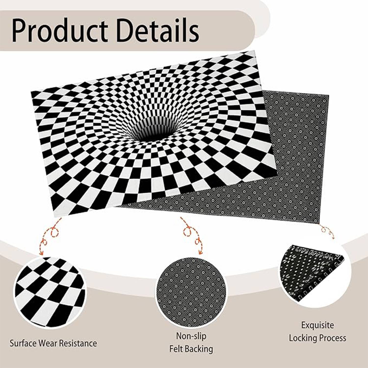 3D Geometric Trap Visual Carpet 1