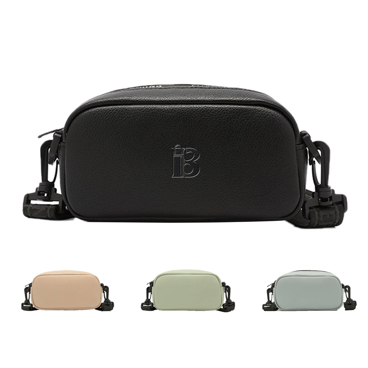 PU Leather Fashion Zipper Crossbody Bag 3