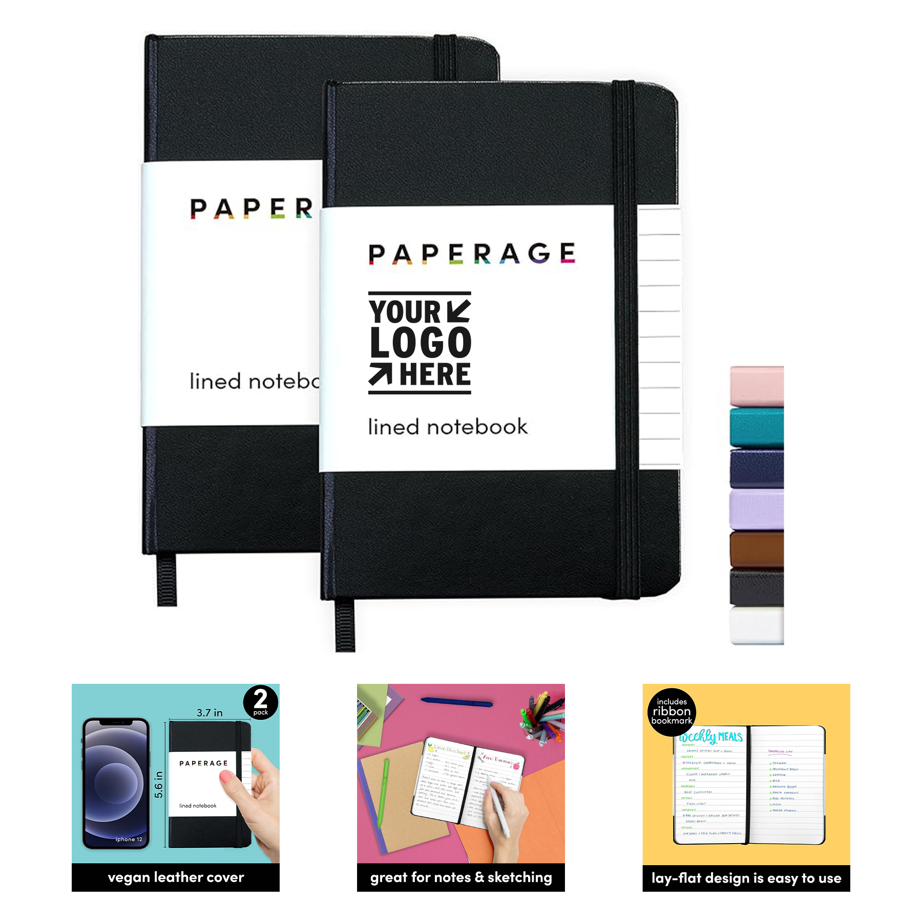 3.7" x 5.6" 80 Sheets Pocket Journal Notebook