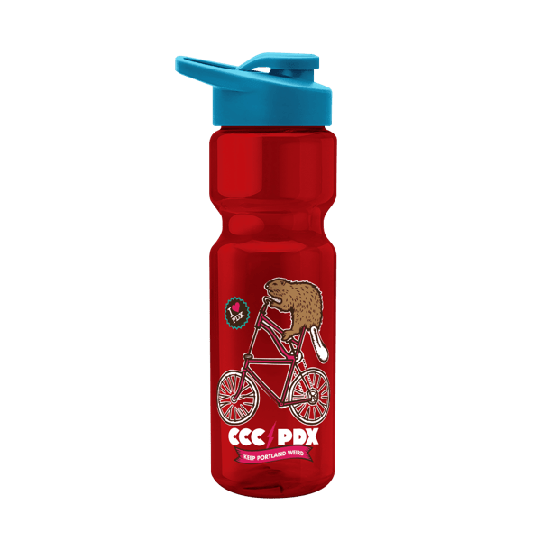 Blazer 28oz Transparent Bike Bottle w/Drink-thru Lid 2572