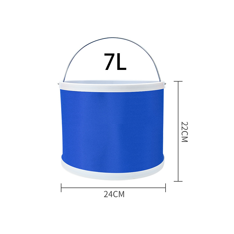 Collapsible Bucket , Portable Folding Pail Fishing Cleaning Bucket Car Wash Bucket No Leakage Fabric 2