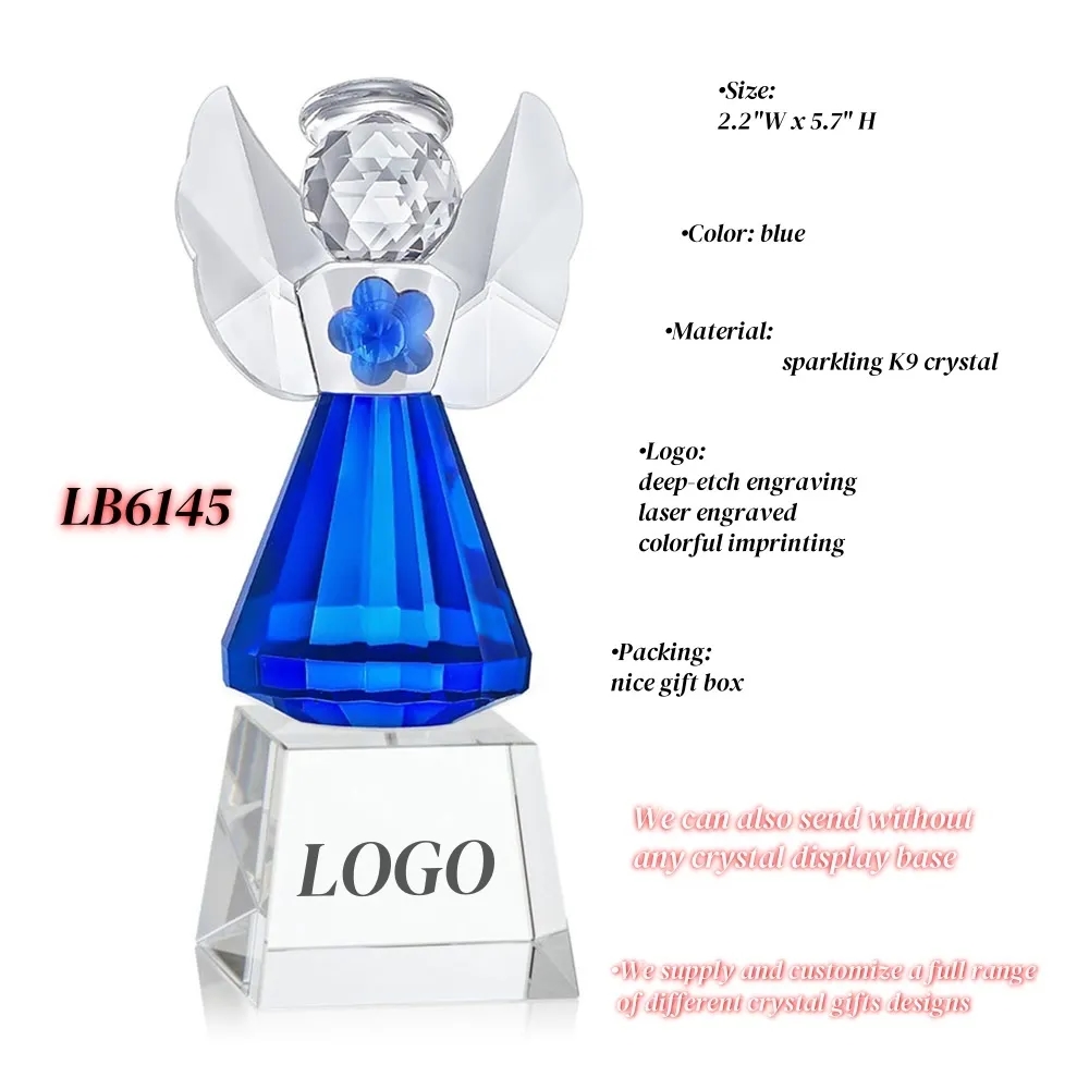 Crystal Angel Figurines Gifts for Home Decor Sign Display 3