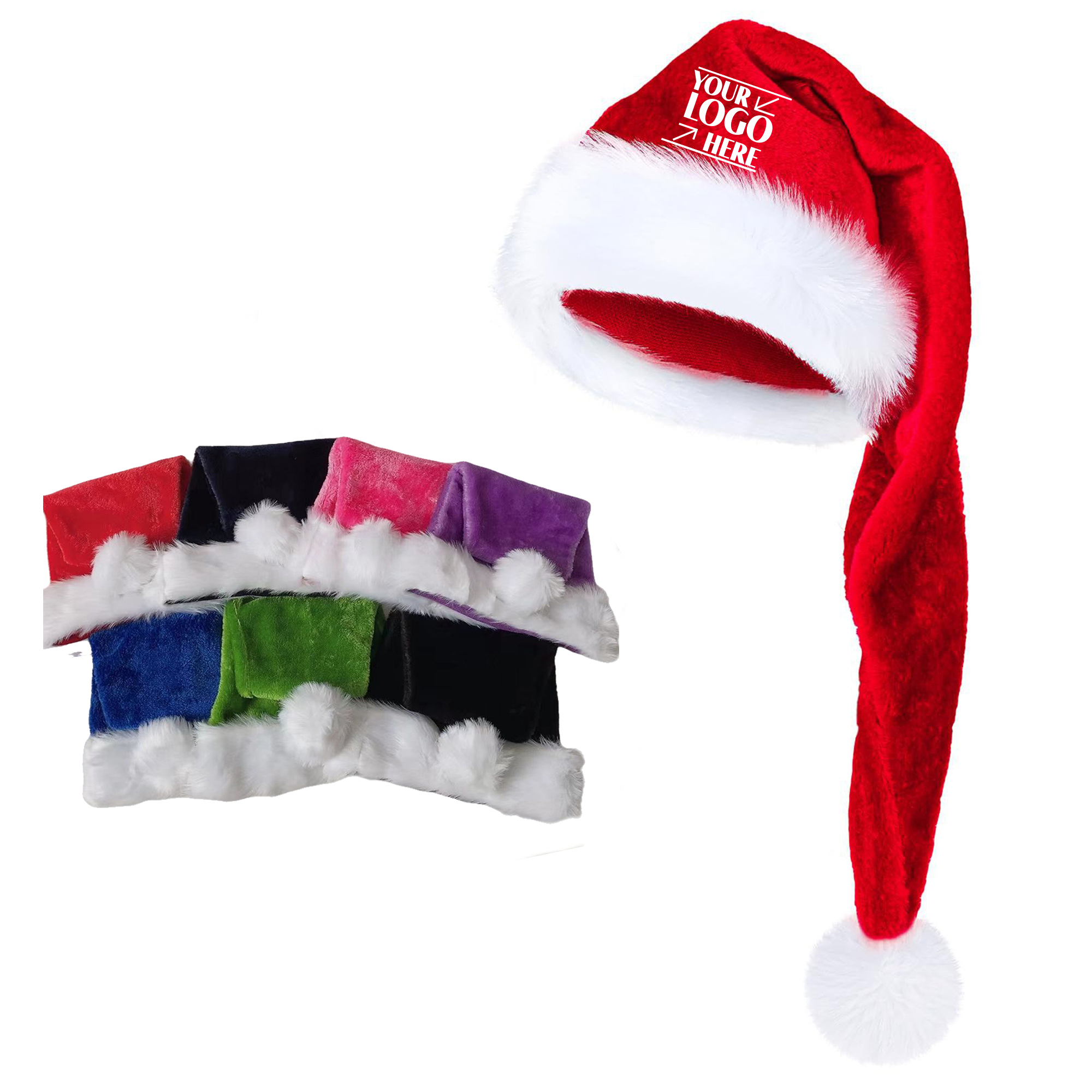 Long Plush Christmas Hat 2