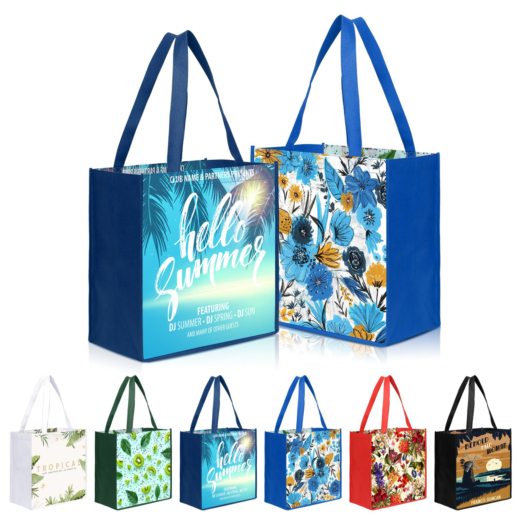 Laminated Non Woven Tote Bag(13" X 13" X 5" ) 7