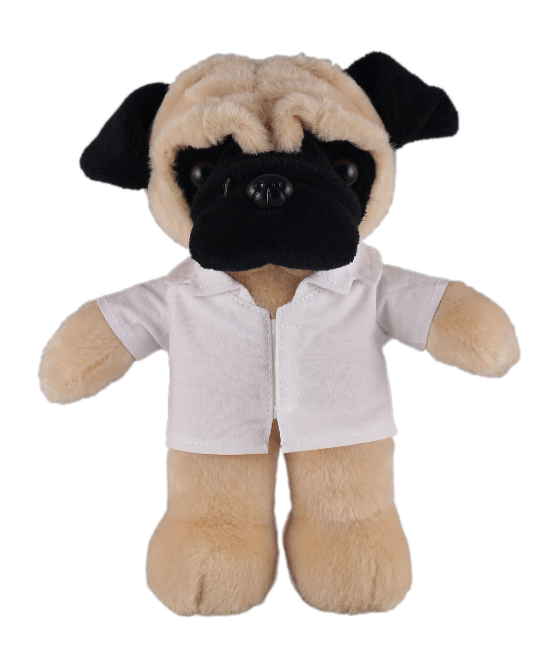 Soft Plush Stuffed Pug in doctor's jacket.