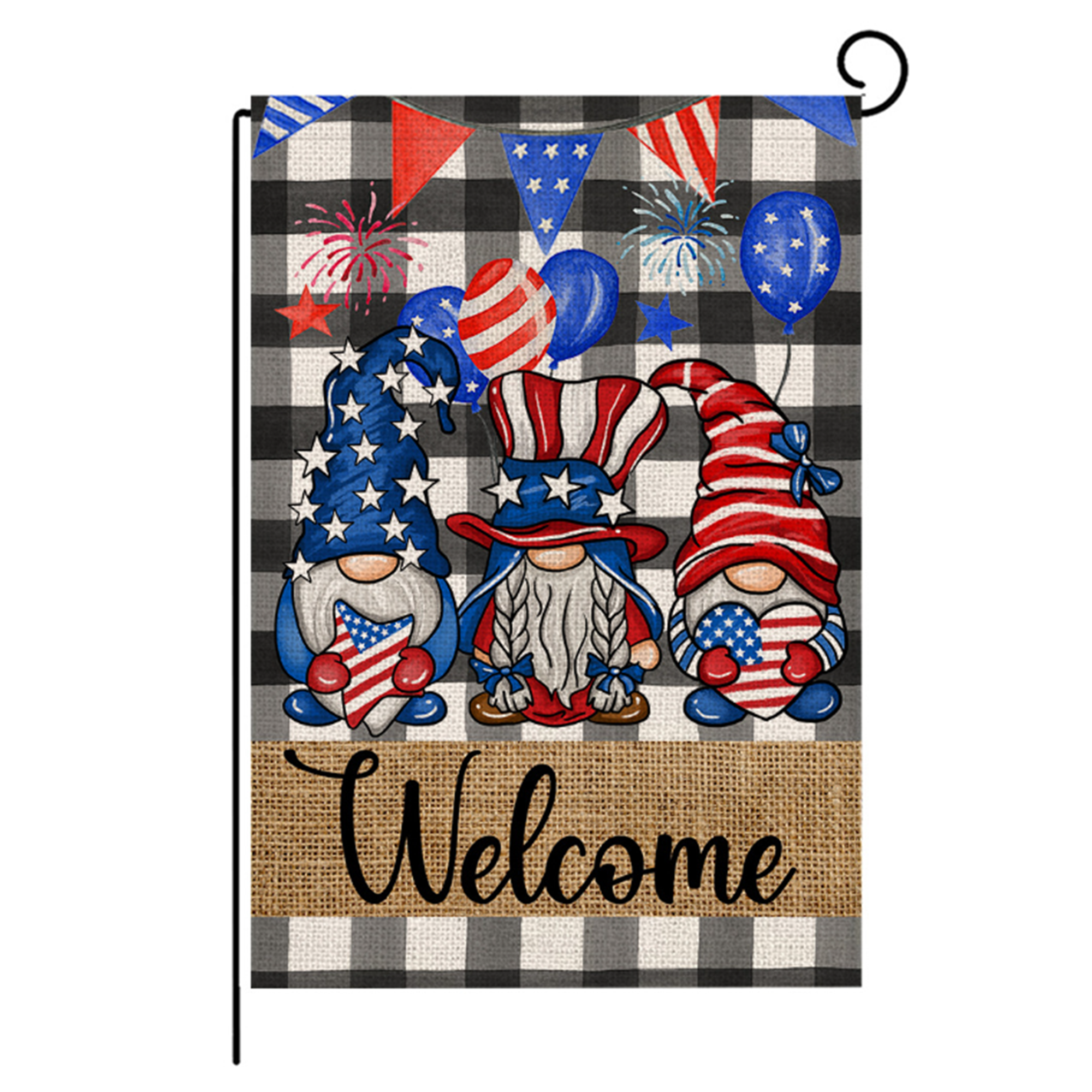 Printed Linen Polyester Decorative Flag 12