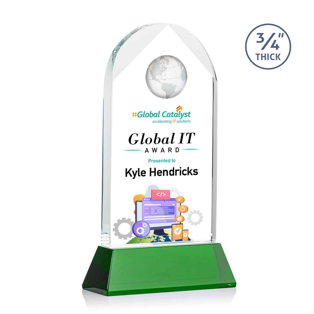 Blake Globe VividPrint™ Award on Newhaven - Green 6