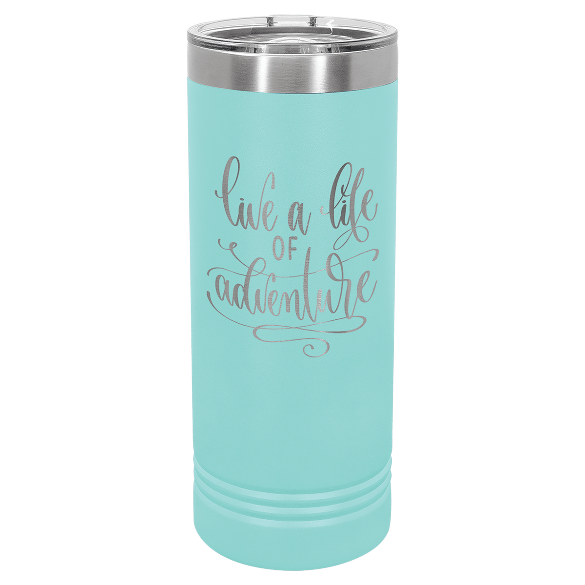 Polar Camel 22 oz. Teal Blue Skinny Tumbler with Slider Lid 2